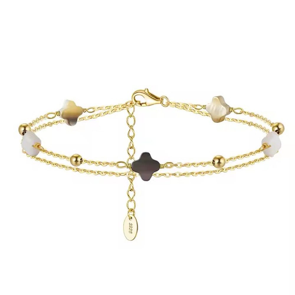 Runde Perlé Silberarmband zartes Armband Kette günstig online kaufen