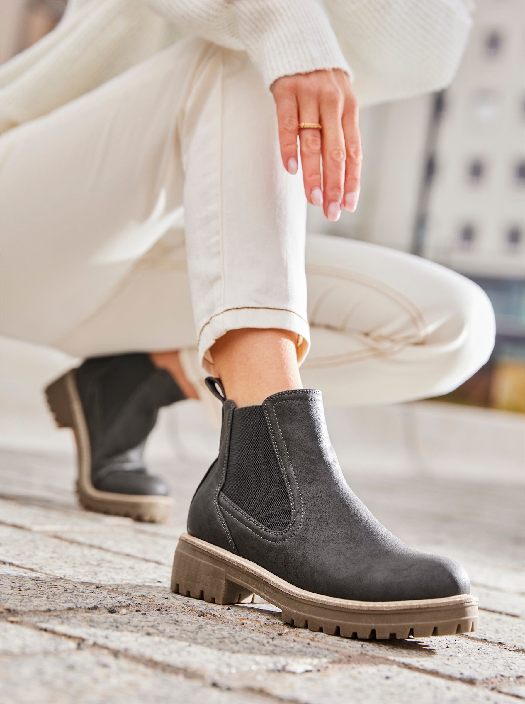 heine Сапогиette Сапогиette Stretcheinsatz