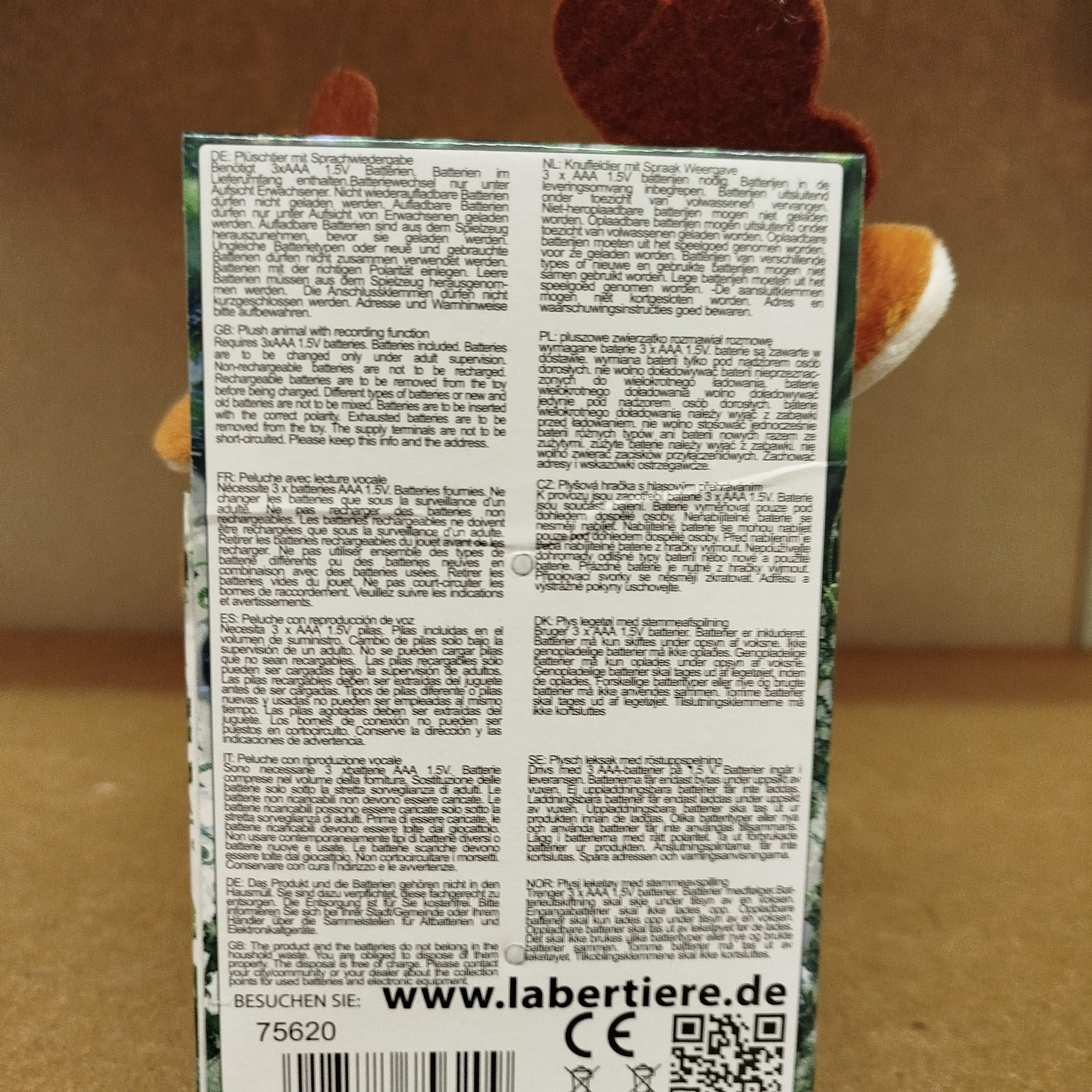 Kögler Kuscheltier Laber-Rentier Kuscheltier mit Sprachwiedergabe