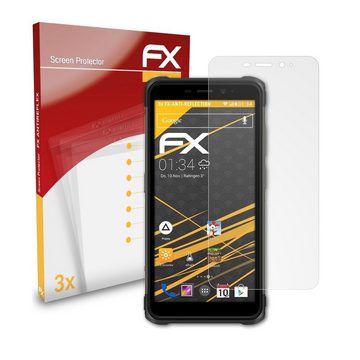 atFoliX Schutzfolie für Ulefone Armor X10, (3 Folien), Entspiegelnd und stoßdämpfend