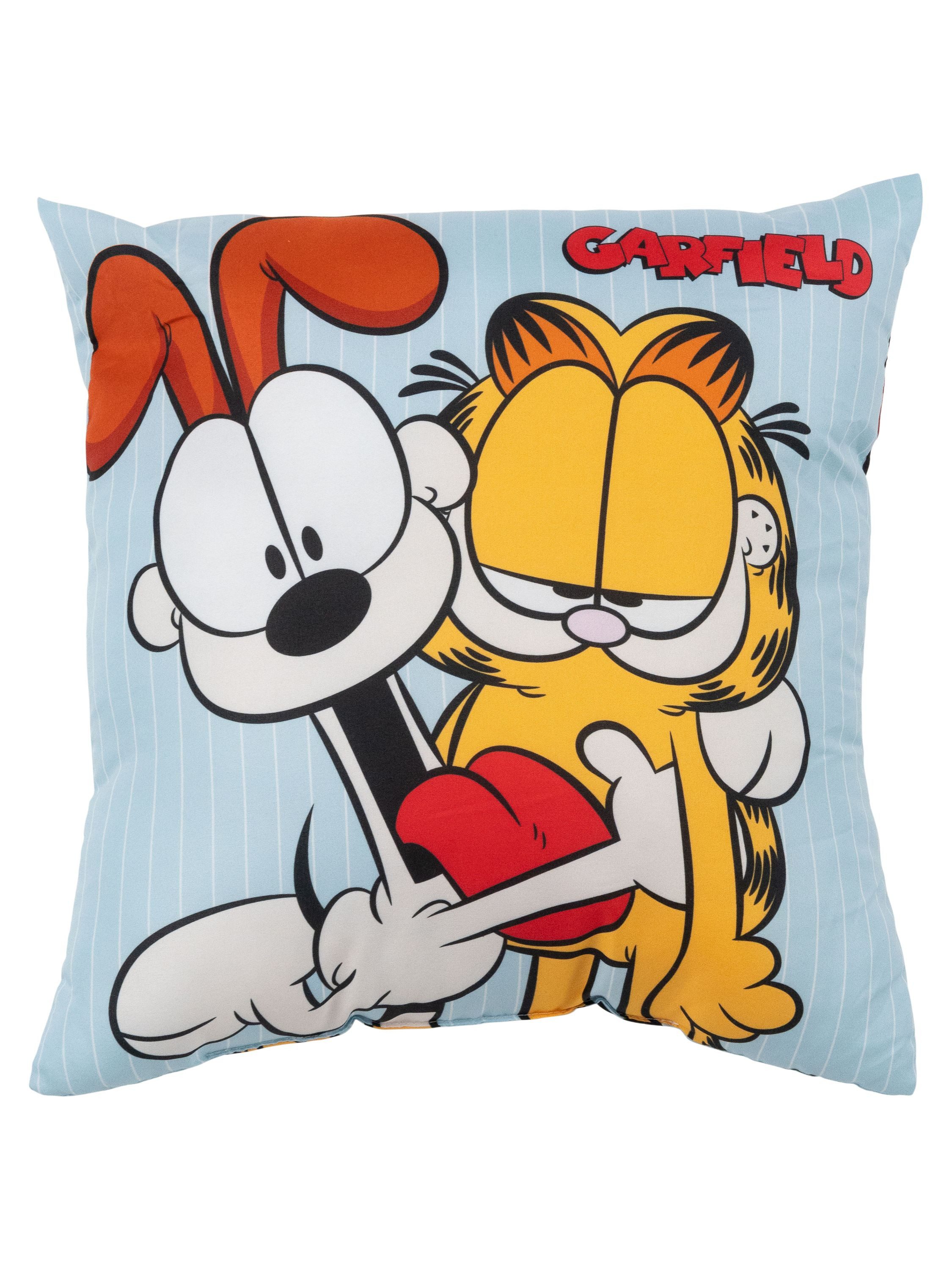 Dekokissen Garfield Kissen Odie Plüsch Zierkissen Kopfkissen Sitzkissen 40x40 cm