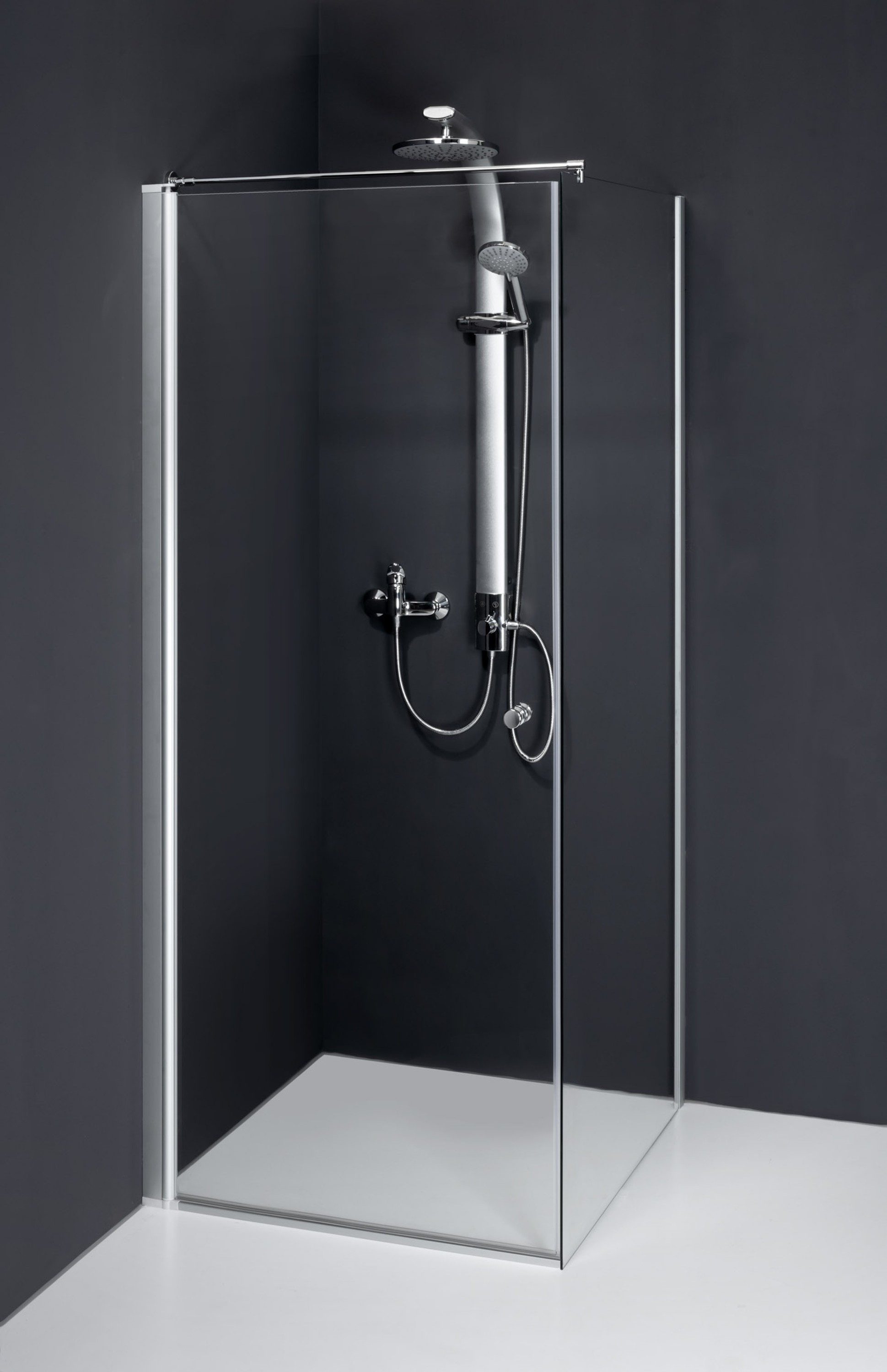 Dusbad Eckdusche Duschkabine Dusbad Vital 5 Pendeltür mit Seitenwand Made in Germany, BxT: 90x90 cm, ESG-Glas