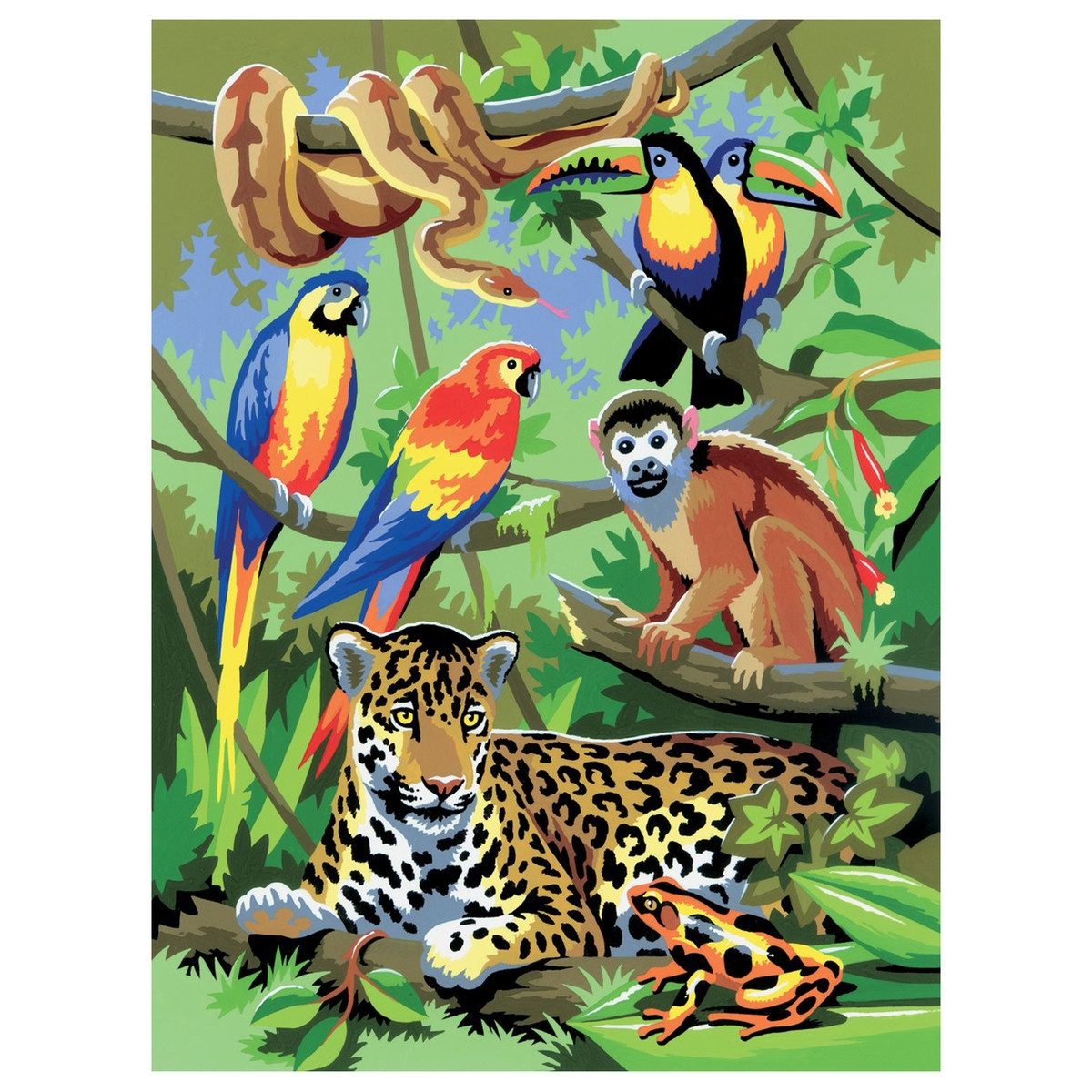 Pracht Malen nach Zahlen PRACHT Malen nach Zahlen Junior Jungle 33x24cm