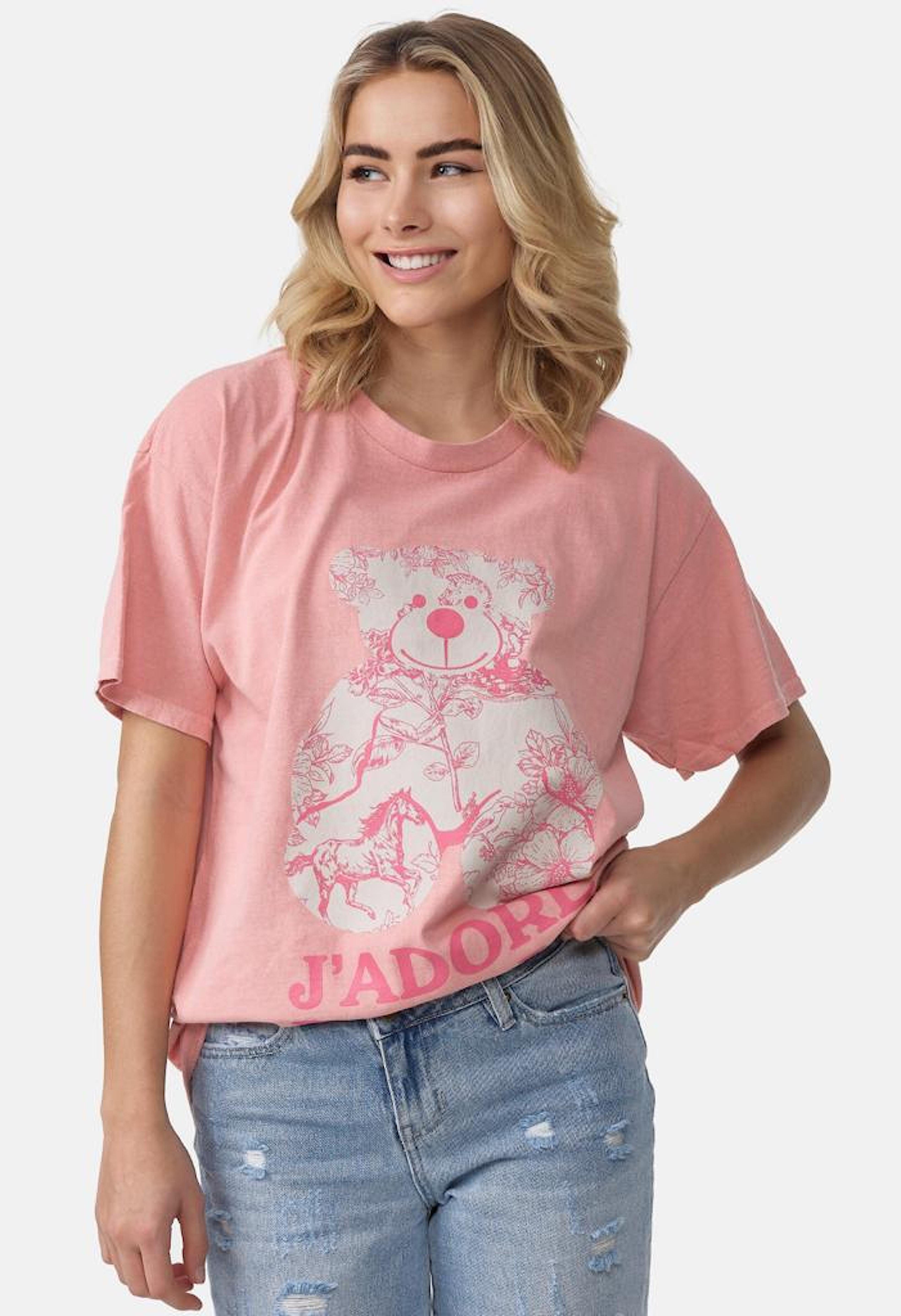 Worldclassca T-Shirt Worldclassca T-Shirt Teddy Paris Tee Sommer Oberteil Apricot