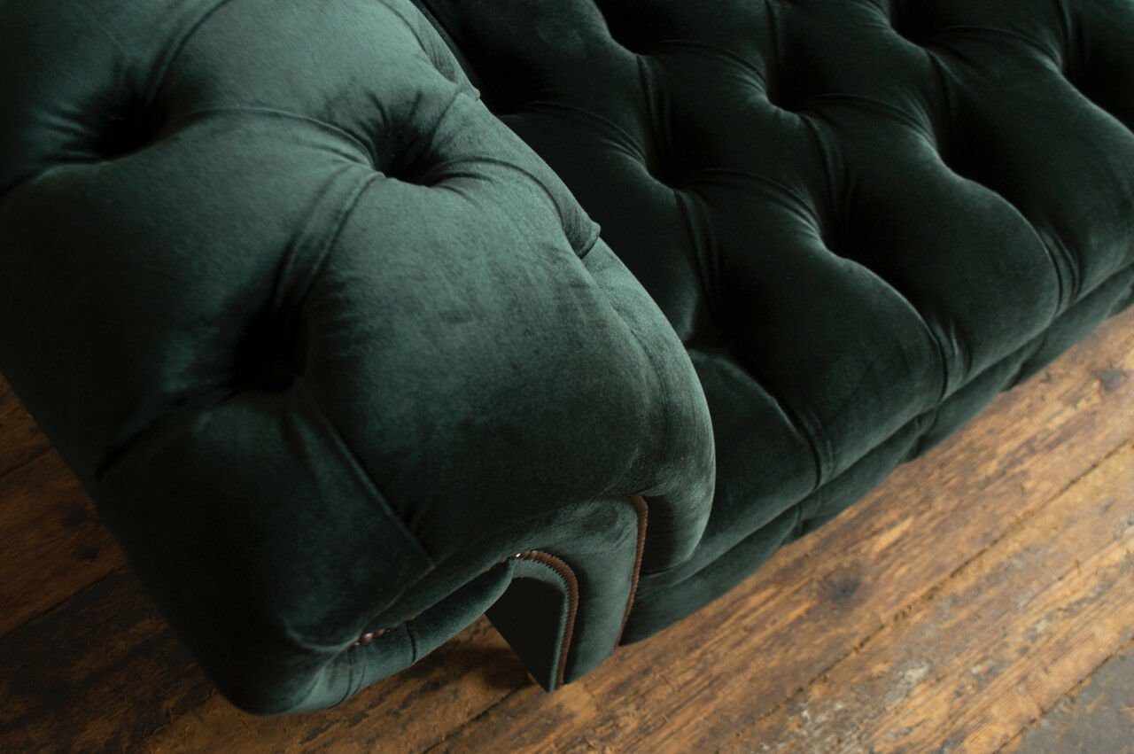 Chesterfield-Sofa, Sofa 225 Design Sitzer cm Chesterfield Sofa 3 Couch JVmoebel