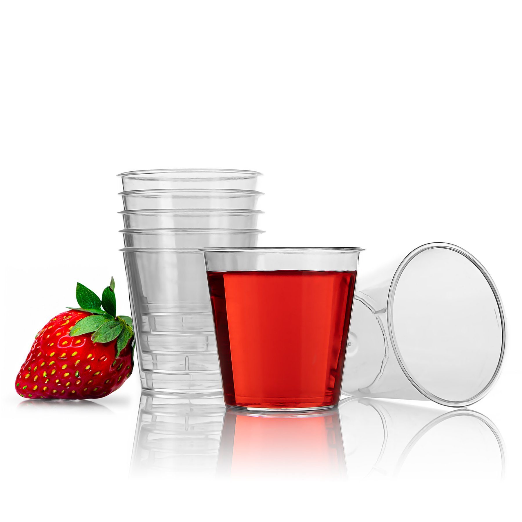 BigDean Schnapsglas 100 Stück Shotgläser Plastik 3cl, 100-tlg., Kunststoff, Party Shotglas, Plastik, BPA-Frei, Bruchsicher, Wiederverwendbar