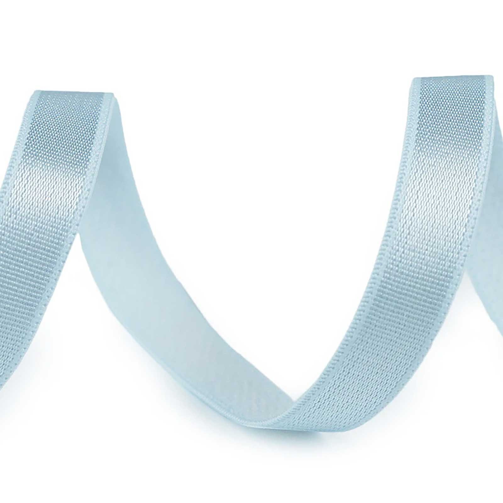 maDDma Gummiband Satin-Gummiband BH-Trägerband ab 1m x 10mm Wäschegummi Seidenglanz, hellblau
