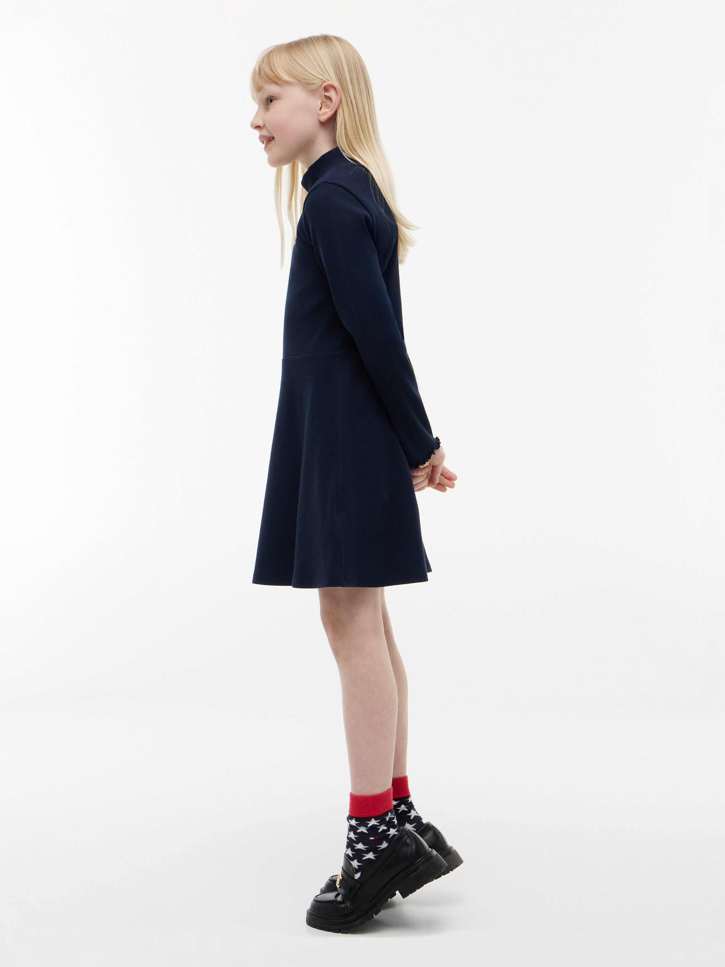 Tommy Hilfiger Skaterkleid Stehkragen, Regular Fit, Kinder bis 16 Jahre