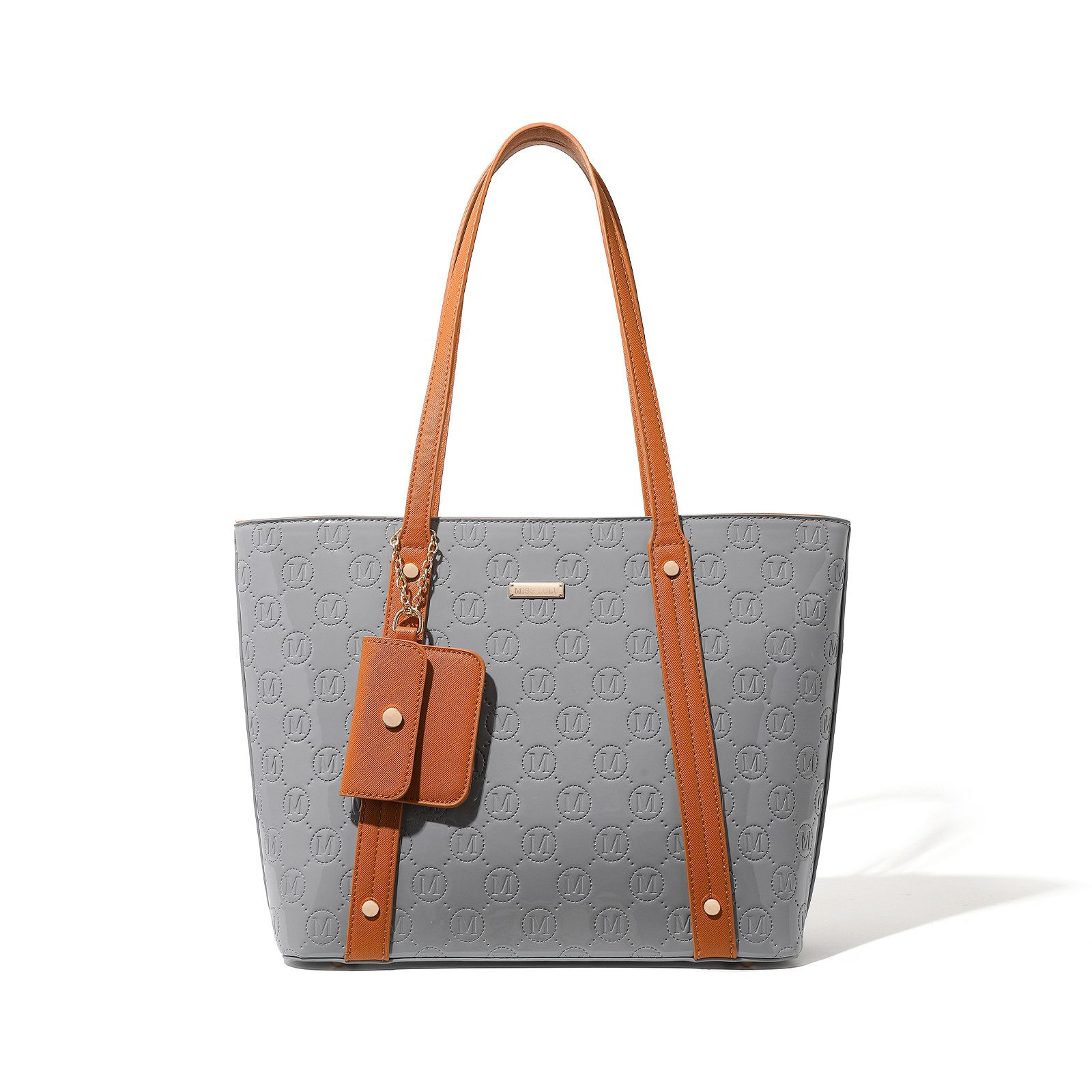 Miss Lulu Shopper Damen Handtasche Set, mittelgroße Schultertasche 3-teiliges Set – Bild 3 von 5
