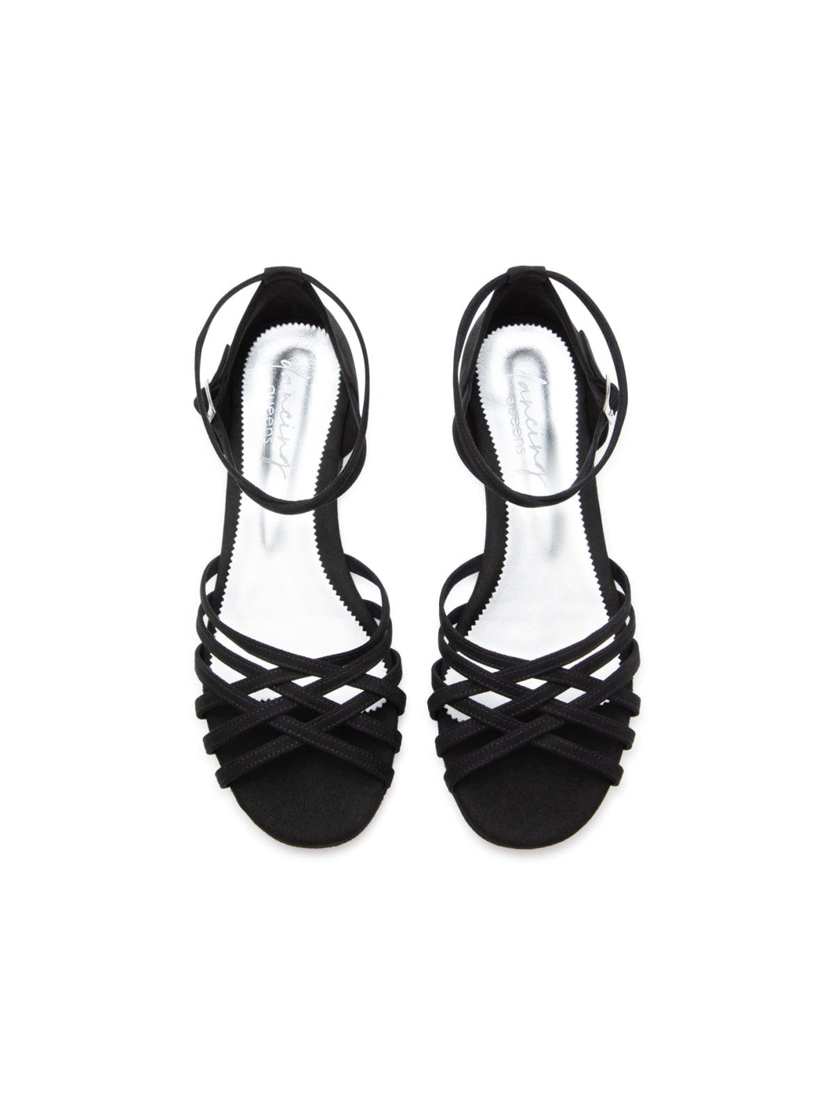 Dancing Queens Joy Mikrofaser - Absatz 1.0 cm flat & Wildleder-Sohle Tanzschuh Tanzschuh: Salsa, Bachata, Kizomba – Wildledersohle, flacher Absatz