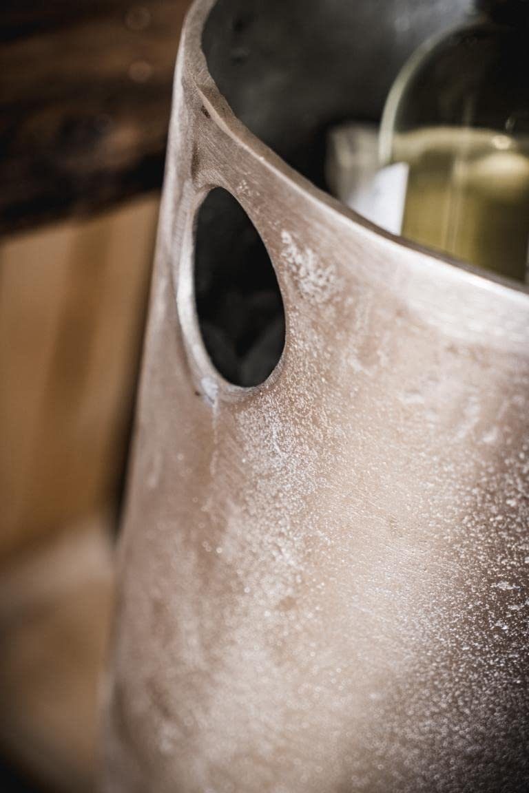 MichaelNoll Wein- und Sektkühler Champagnerkühler auf Standfuß Flaschenkühler Aluminium - XXL 90 cm – Bild 5 von 5