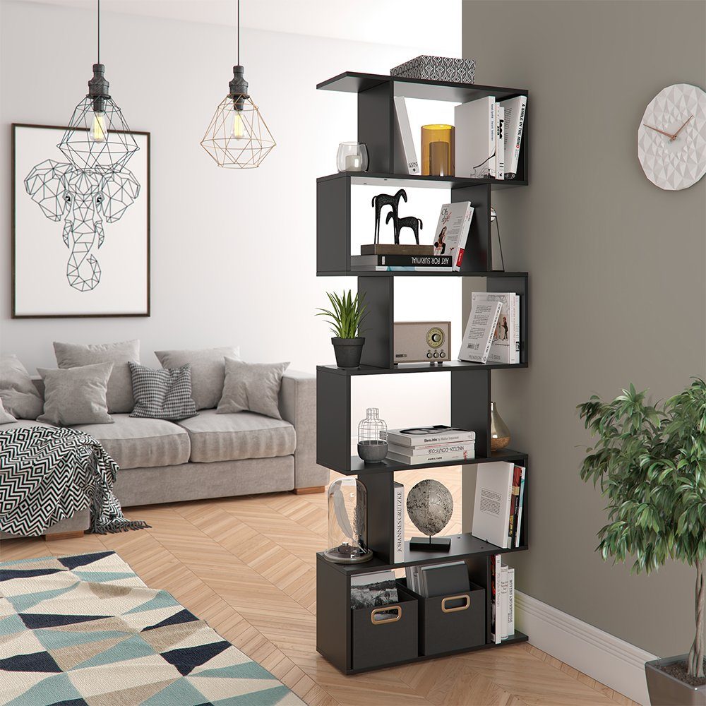 Vicco Raumteiler Levio, Schwarz, 70 x 196.1 cm, Freistehend günstig online kaufen