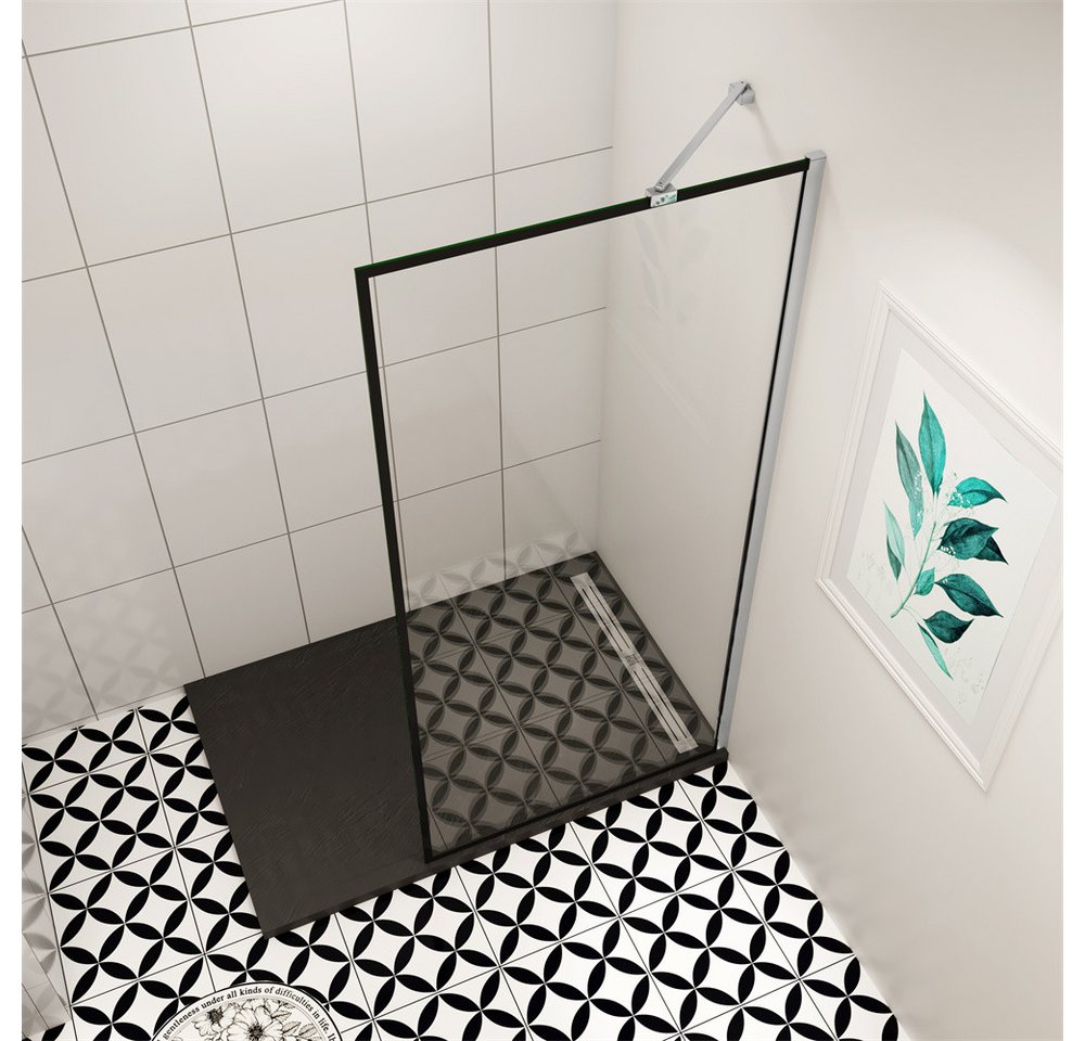 Thumbnail - AICA Duschwand Walk in Dusche 8mm Glas Klarglas Sicherheitsglas Duschkabine, Einscheibensicherheitsglas, (8mm EasyClean ...