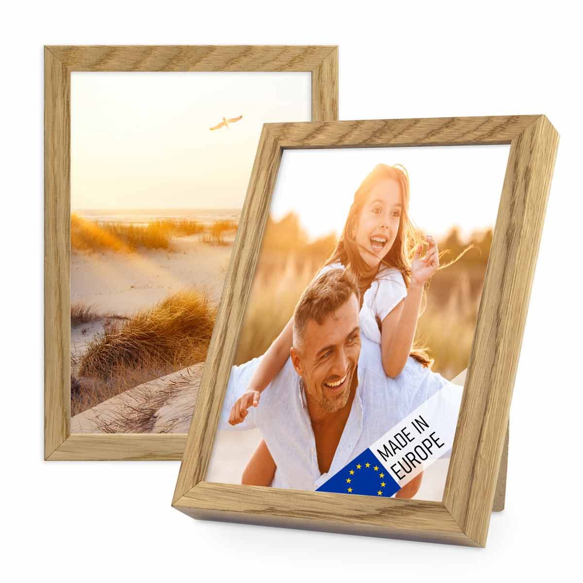 PHOTOLINI Bilderrahmen 2er Set Massivholz-Rahmen Modern günstig online kaufen