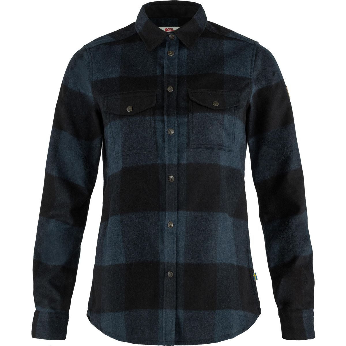 Fjällräven Outdoorbluse Canada Shirt W Vielseitiges Damen-Langarm-Shirt aus recycelter Wolle, ideal für