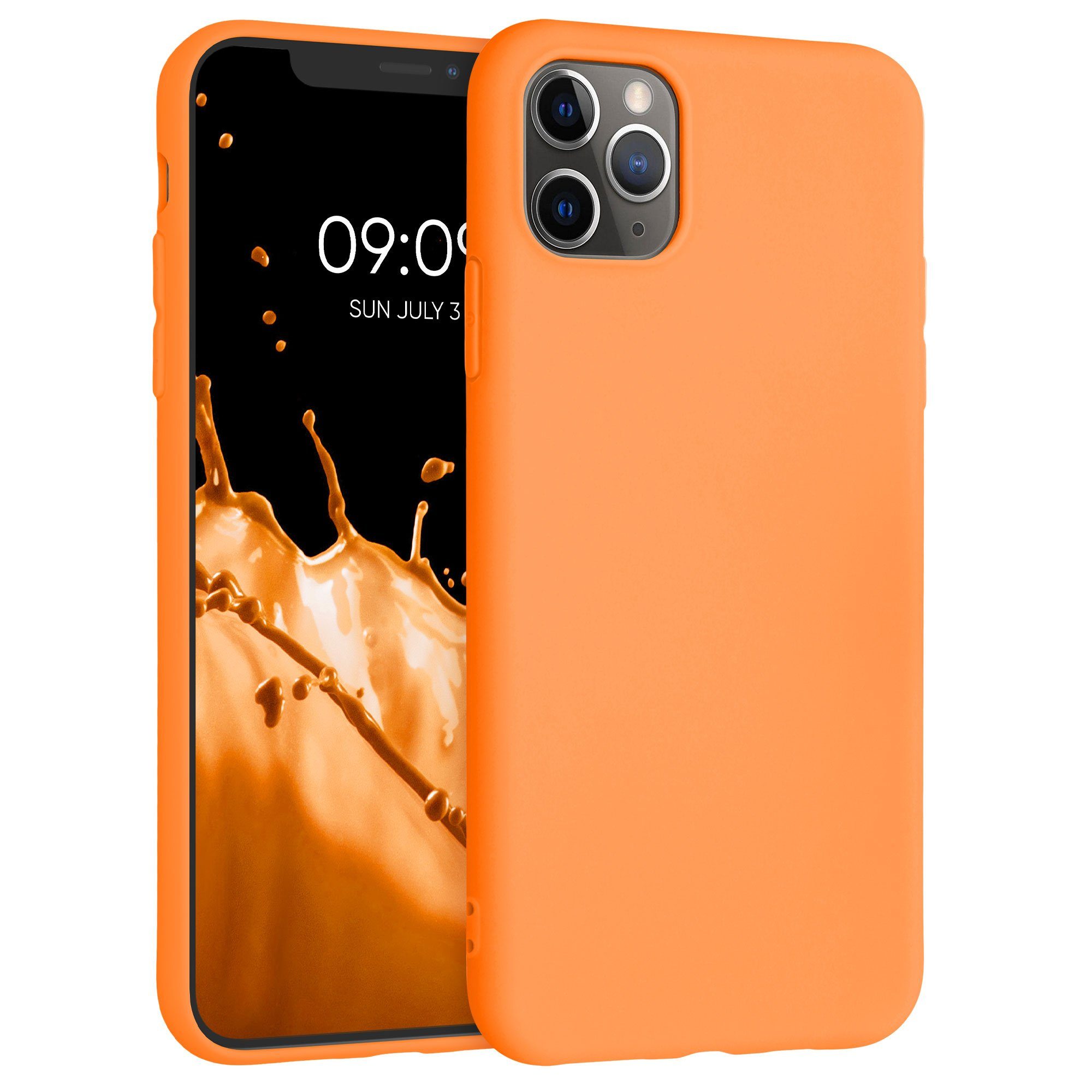 kwmobile Handyhülle Hülle für Apple iPhone 11 Pro Max, Hülle Silikon - Soft Handyhülle - Handy Case Cover - Fruity Orange