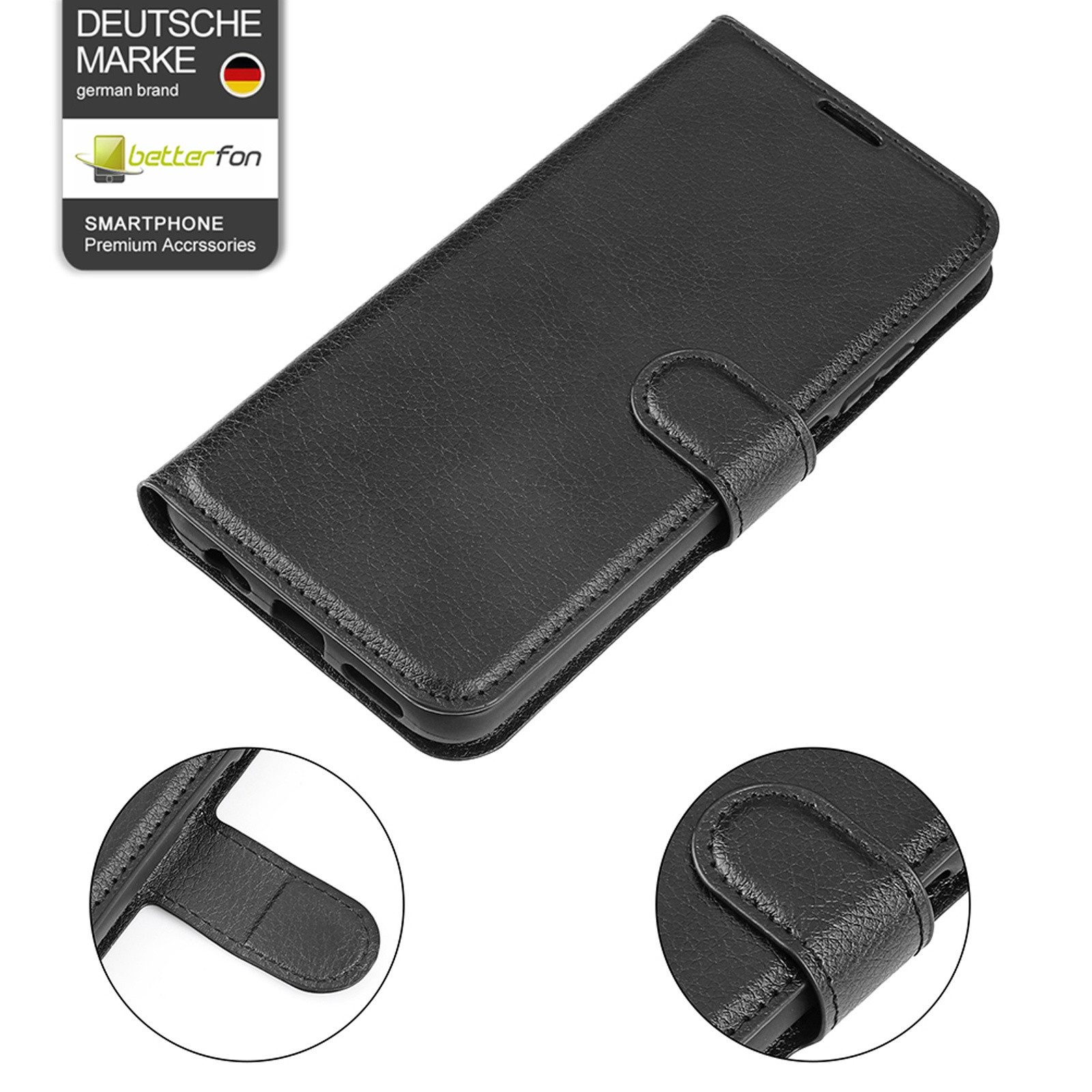 betterfon Handyhülle für alle Xiaomi Klapphülle Flip Case Wallet Case in, 3 Kartenfächer, Magnetverschluss & Standfunktion im Lederlook