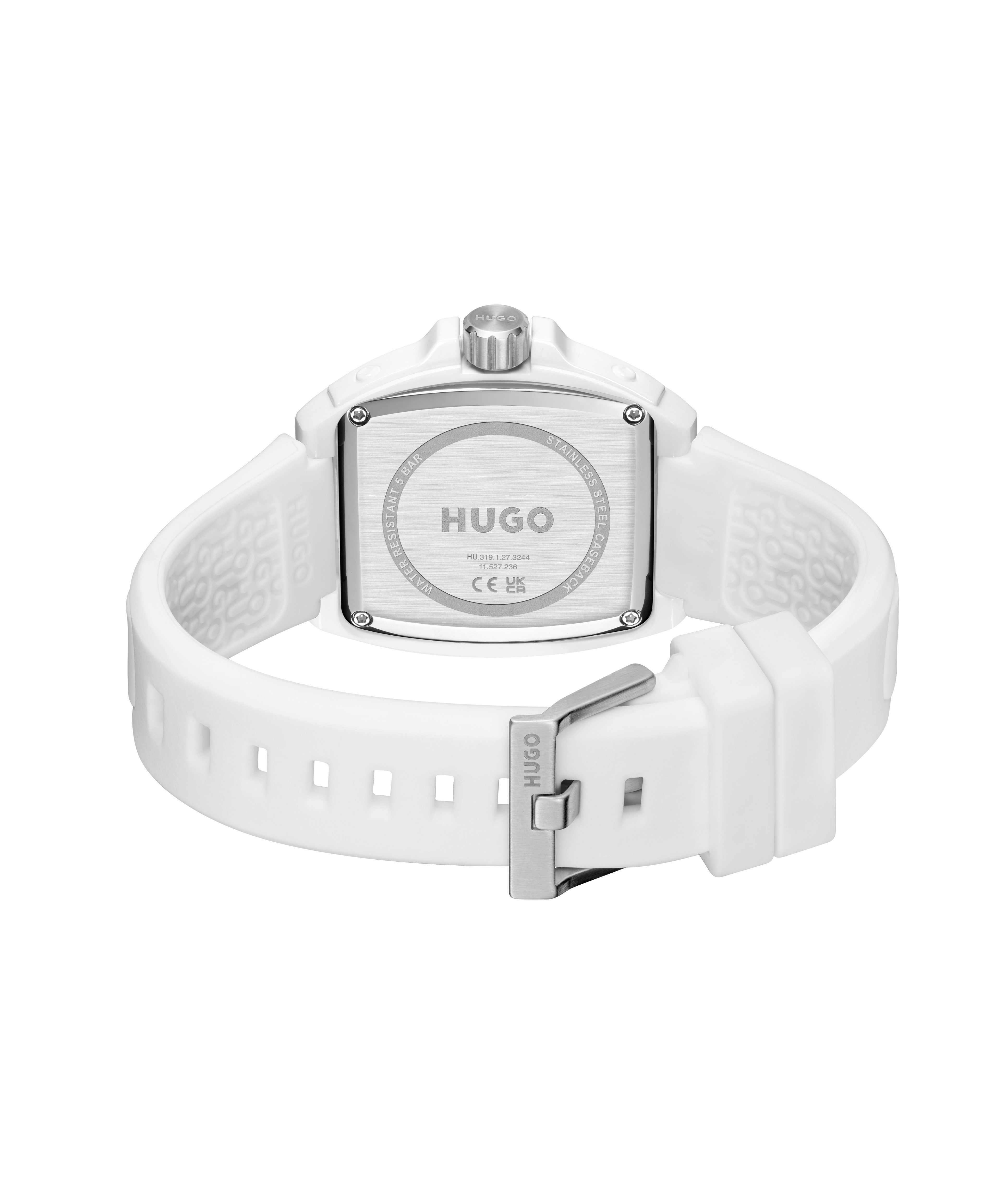 HUGO Quarzuhr #HUGO ID 1530435, Armbanduhr, Damenuhr, Herrenuhr, Silikonarmband, analog, Tag