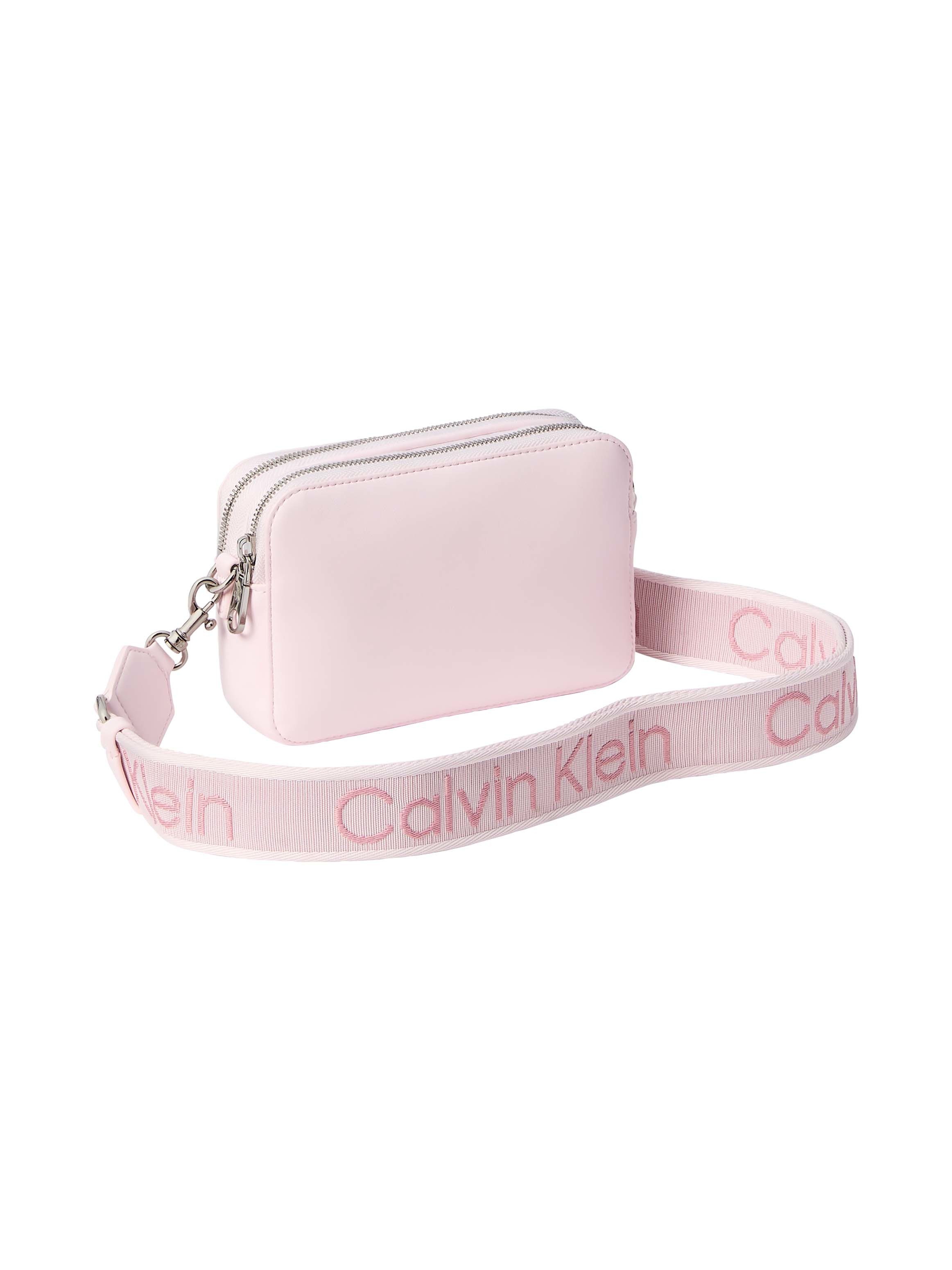 Calvin Klein Mini Bag WEBBING DOUBLE STRAP CAMERA BAG, kleine Schultertasche, Umhängetasche, Abendtasche mit Henkel