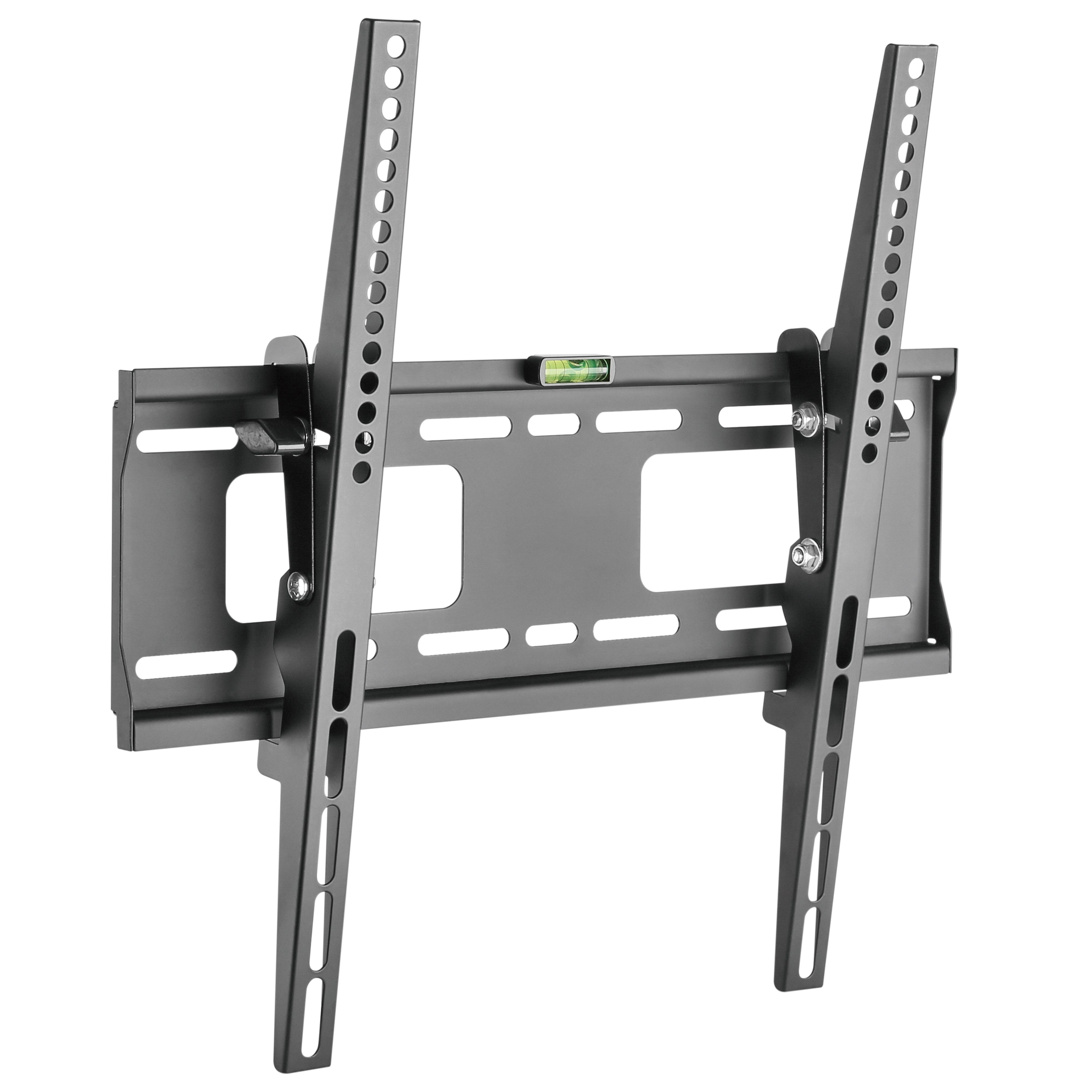 RICOO TV-Wandhalterung TV Wandhalterung flach & neigbar 40 mm Wandabstand N2344, (bis 55 Zoll, VESA 200x200 bis 400x400, 1-tlg., 50 Kg Belastbarkeit, von 81-140cm (32"-55) Bildschirm-Diagonale, flach neigbar +10°/-0° Wandabstand 40 mm ultraslim Wandhalter)