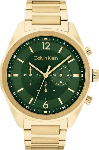 Calvin Klein Chronograph ARCHITECTURAL, 25200266, Quarzuhr, Armbanduhr, Herrenuhr, Stoppfunktion, 12/24-Stunden-Anzeige