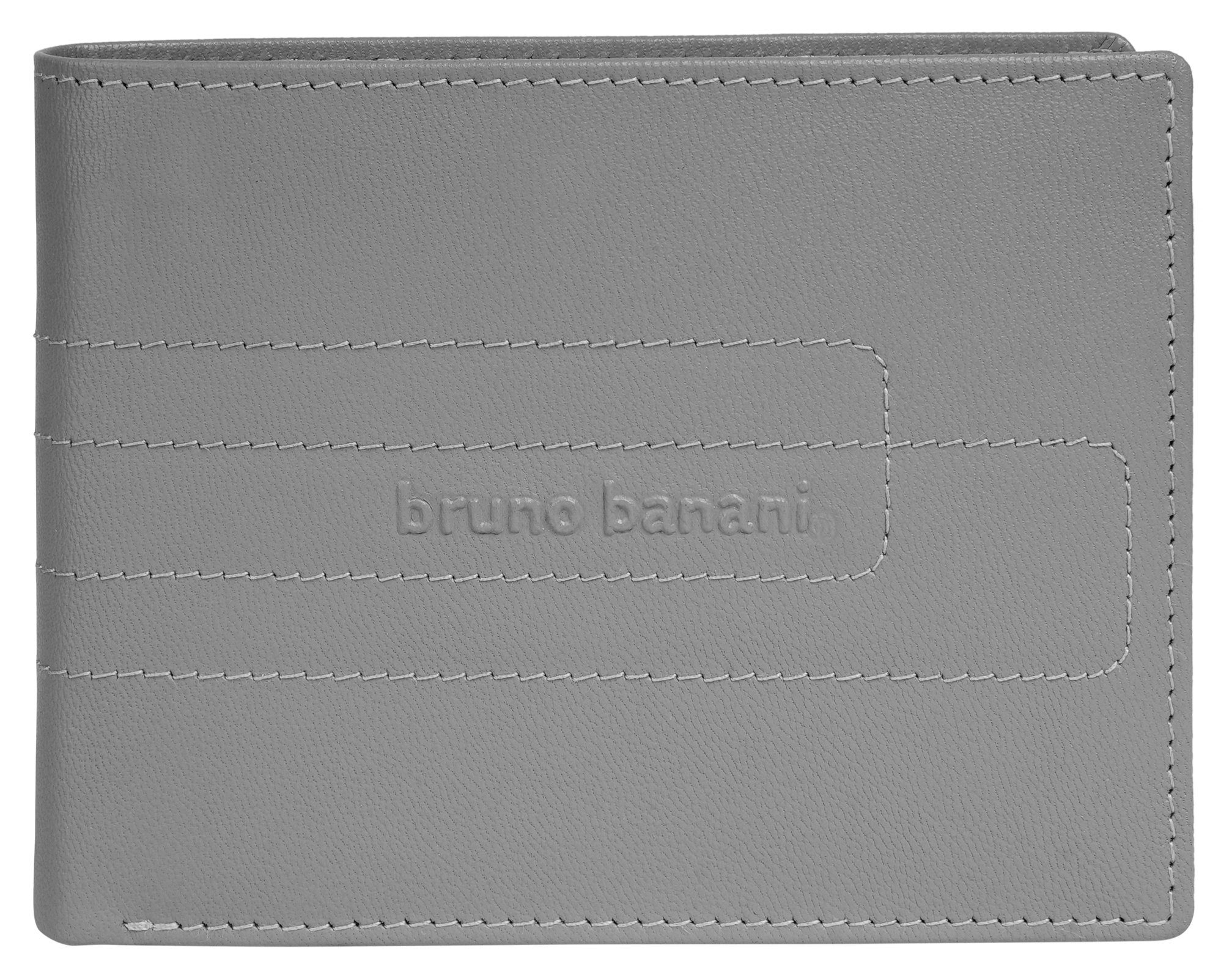 Bruno Banani Geldbörse, echt Leder grau