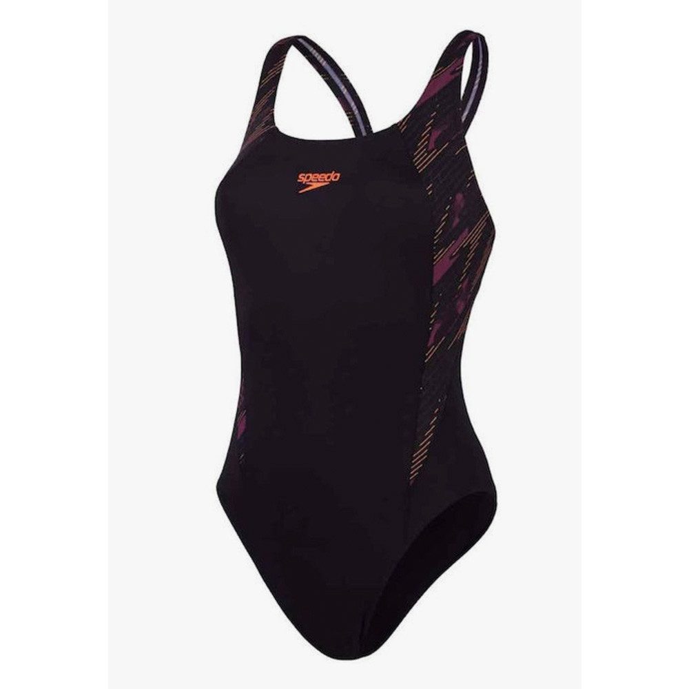 Badeanzug Speedo Hyperboom Splice Muscleback Damen 8-1347017597 Schwarz