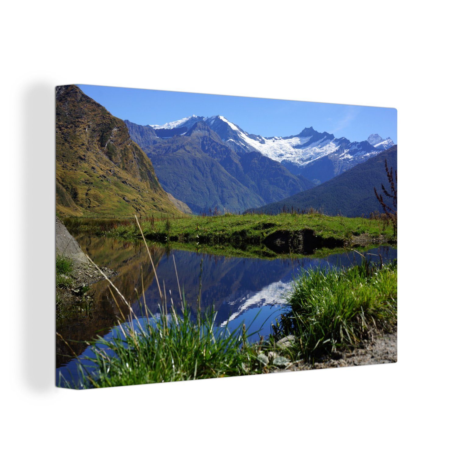 OneMillionCanvasses® Leinwandbild Mehr in Mount Aspiring National Park auf der Südinsel, (1 St), Wandbild Leinwandbilder, Aufhängefertig, Wanddeko, 30x20 cm
