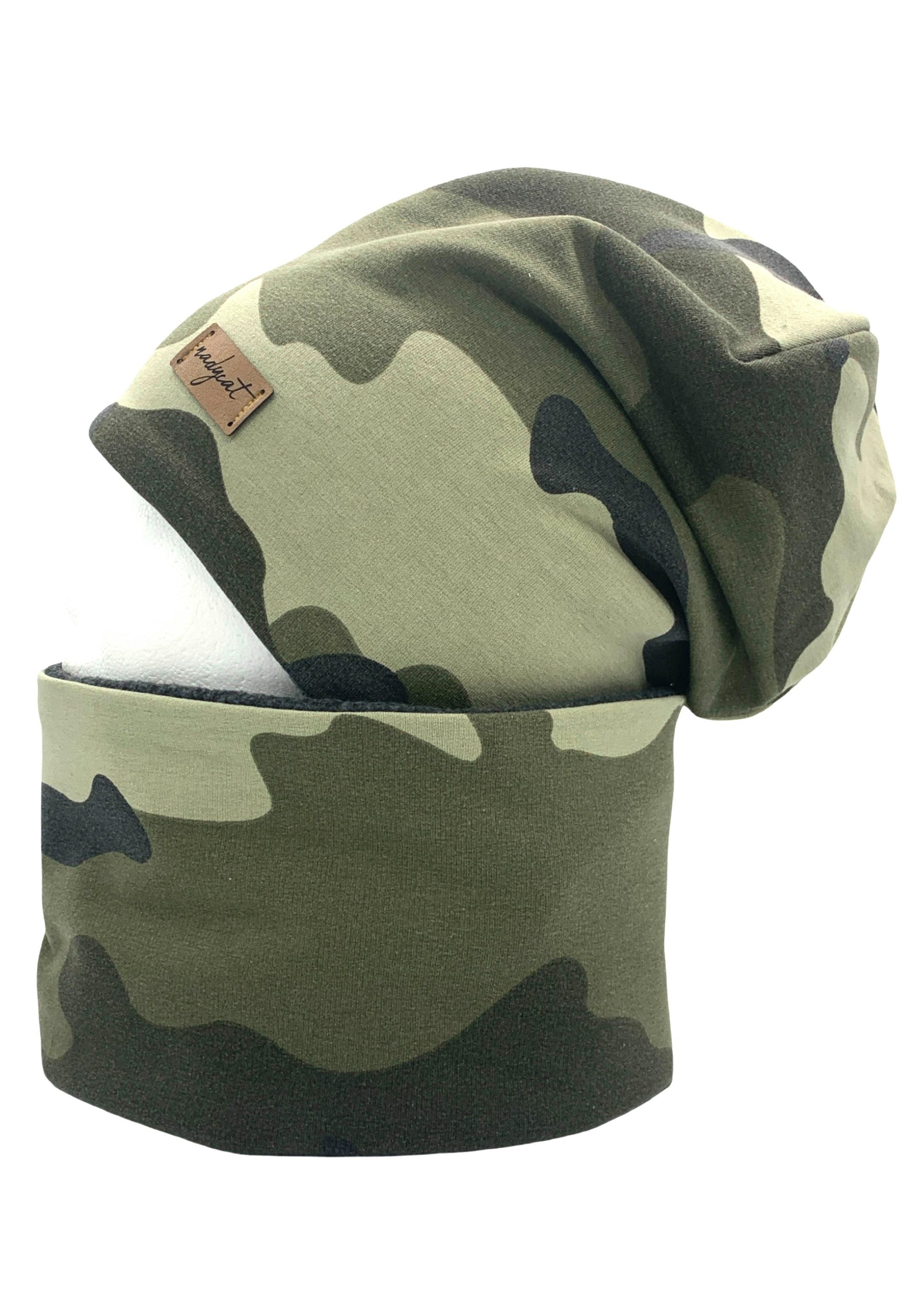 nadycat Beanie CAMOUFLAGE grün (2-St., Beanie mit passendem Loop) handgefer günstig online kaufen