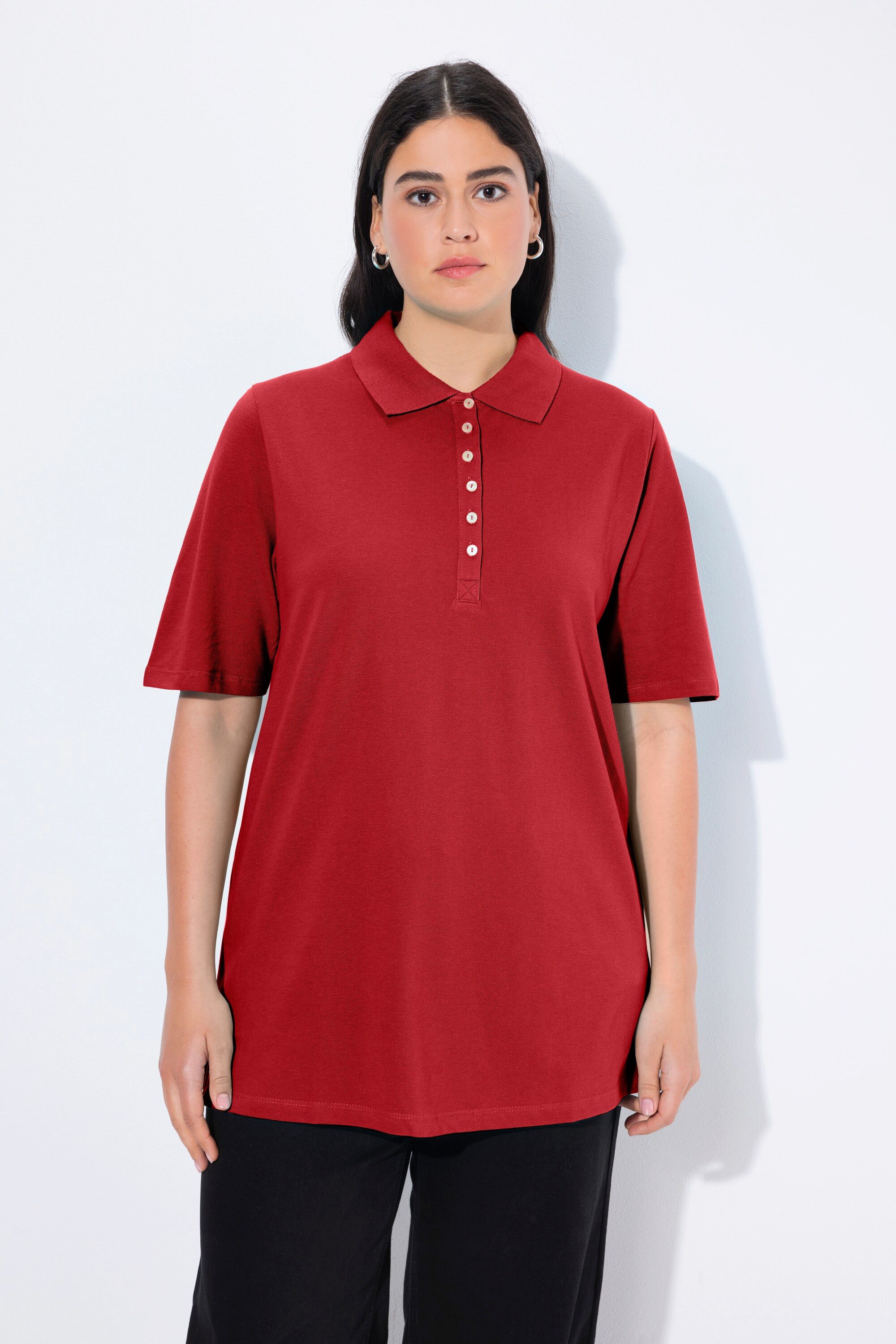 Ulla Popken Poloshirt Poloshirt Piqué Polokragen günstig online kaufen