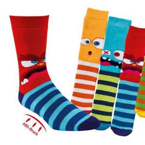 Socks 4 Fun ABS-Socken Socks 4 Fun Kinder ABS Socken lustige Monster 3-er Bündel (3-er Bündel, 1-Paar, 3er-Bündel) ABS-Druck