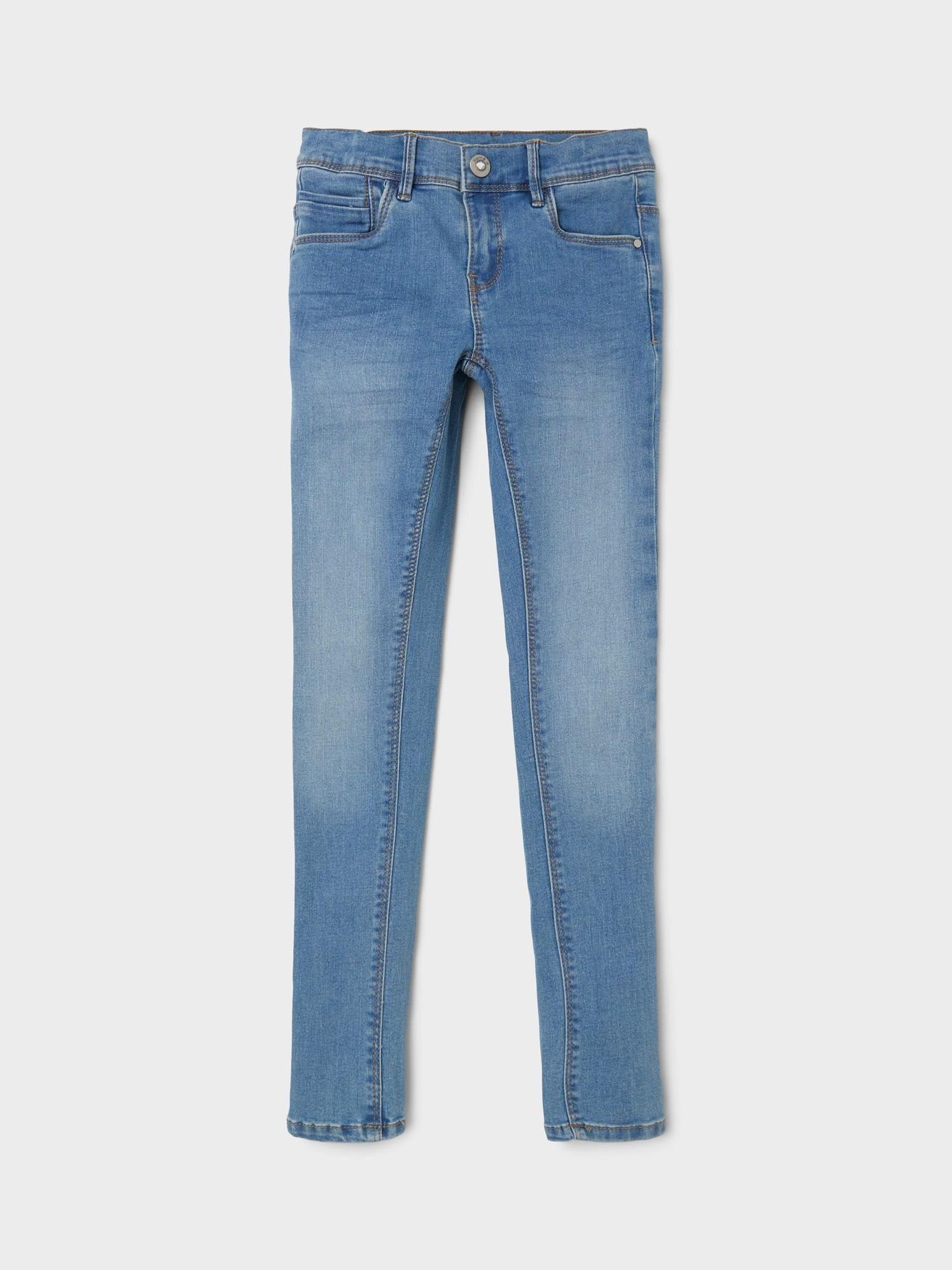 It Denim Regular-fit-Jeans Skinny Hellblau in Name NKFPOLLY Jeans Hose 5546