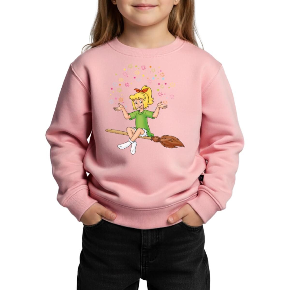 Spreadshirt Sweatshirt Bibi Blocksberg Sitzt Auf Kartoffelbrei Kinder Premium Pullover (1-tlg) Regular Fit