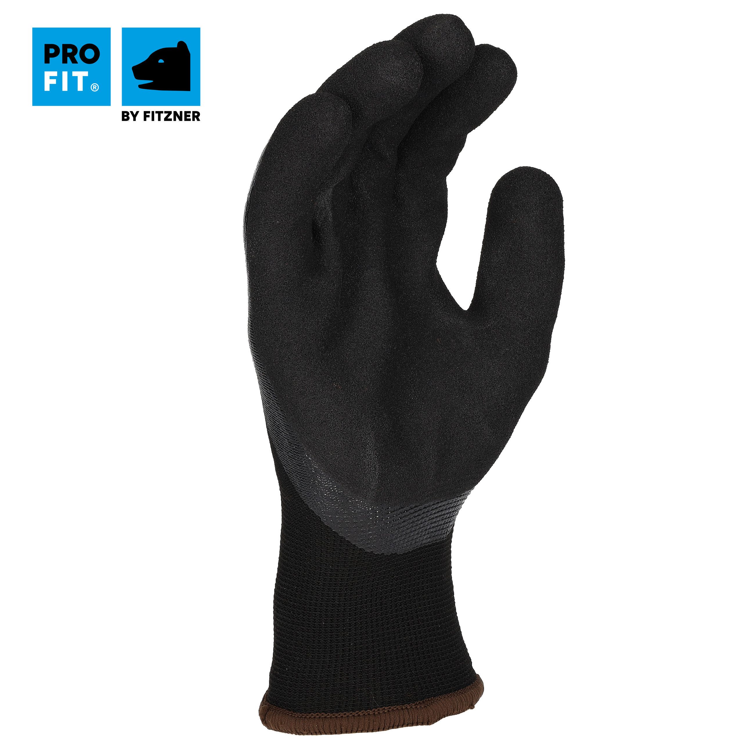 PRO FIT Nitril-Handschuhe Double Tril, Winter Arbeitshandschuhe, Sicherheitshandschuhe (12, Paar) Touchscreen-fähig, Robust, sicherer Griff, Handinnenfläche wasserdicht