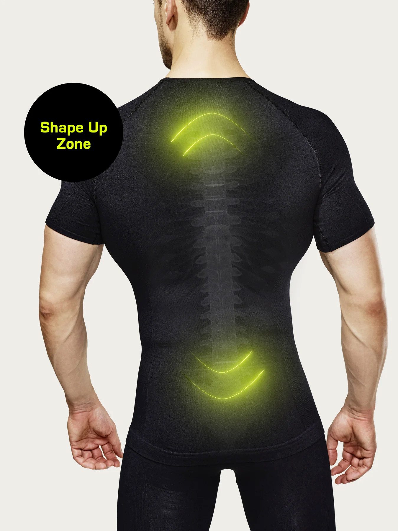 Strammer Max Performance® Kompressionsshirt Premium Funktionsshirt mit Kompressionseffekt Shapewear, unterstützt die Haltung