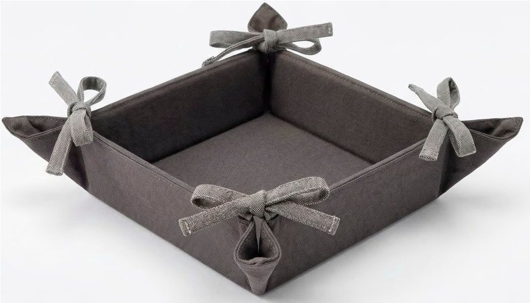 Home affaire Brotkorb Brotkorb Grautöne 20x20cm, Baumwolle, (1-tlg)