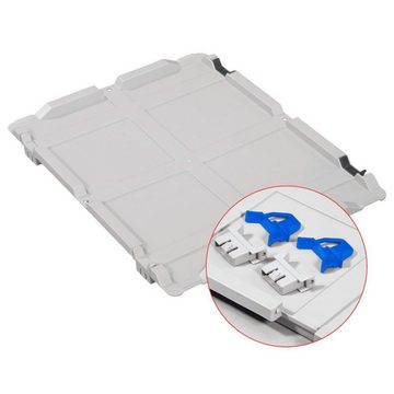 PROREGAL® Stapelbox Scharnierdeckel, Verschluss-Pack für Eurobox NextGen, Verschlüsse Blau
