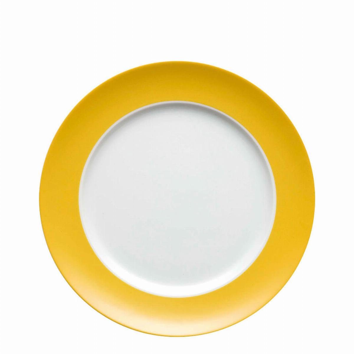 Thomas Porzellan Speiseteller Speiseteller 27 cm - SUNNY DAY Yellow - 6 Stück, (6 St), Porzellan, spülmaschinenfest und mikrowellengeeignet