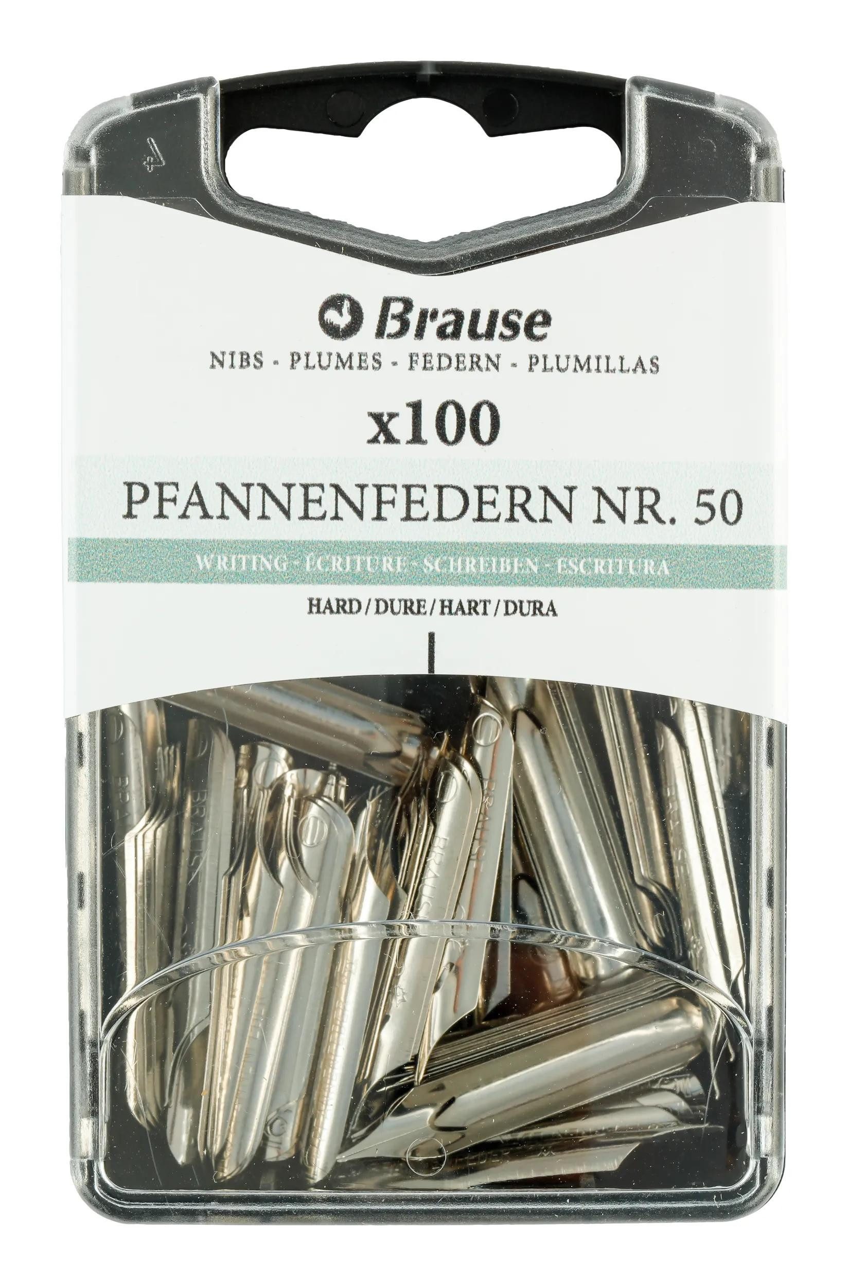 Kalligraphie-Stift Schachtel mit 100 Schreibfedern Pfannenfeder 50B