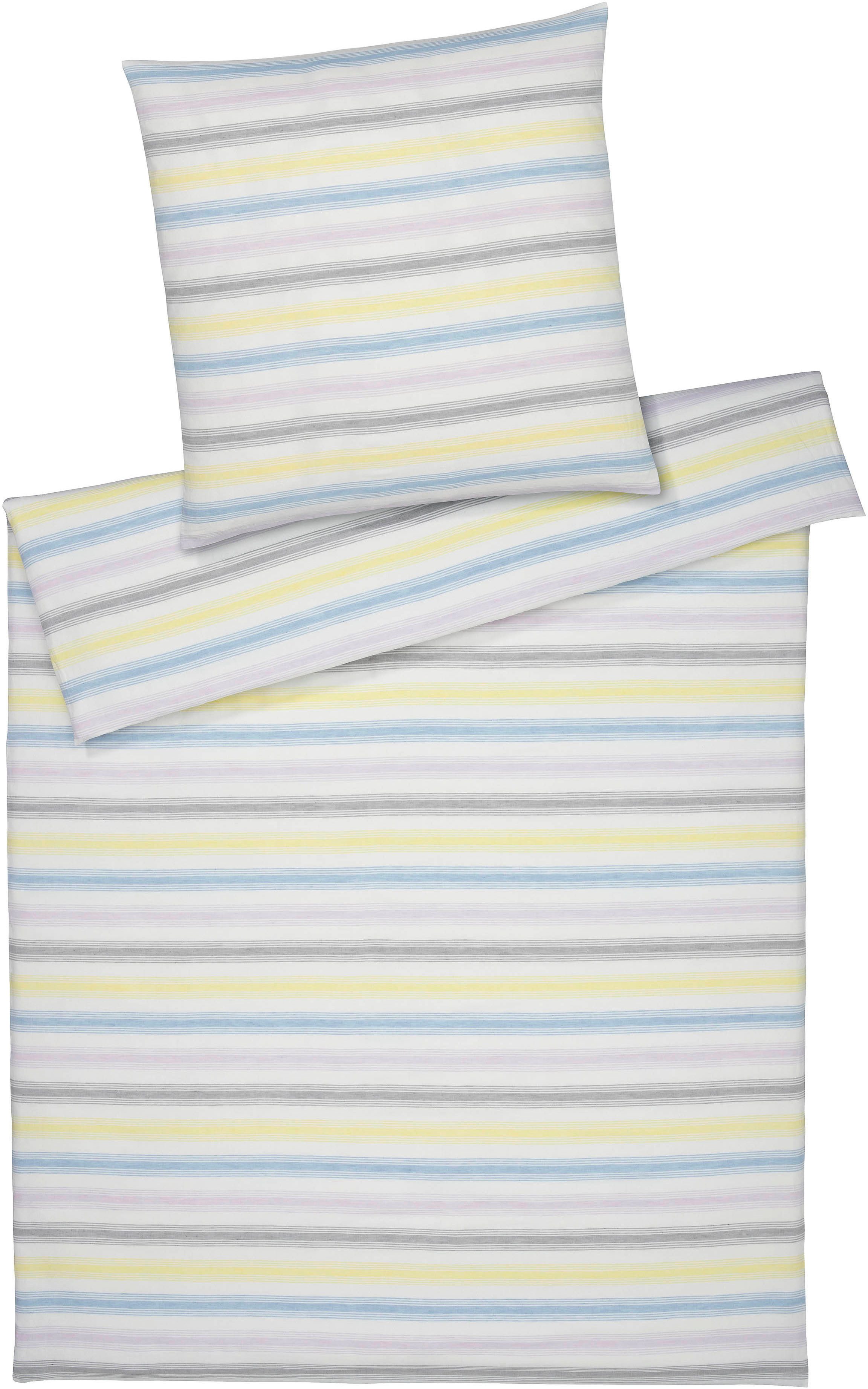 Elegante Bettwäsche Bliss, Halbleinen, 2 teilig, angenehmes Hautgefühl