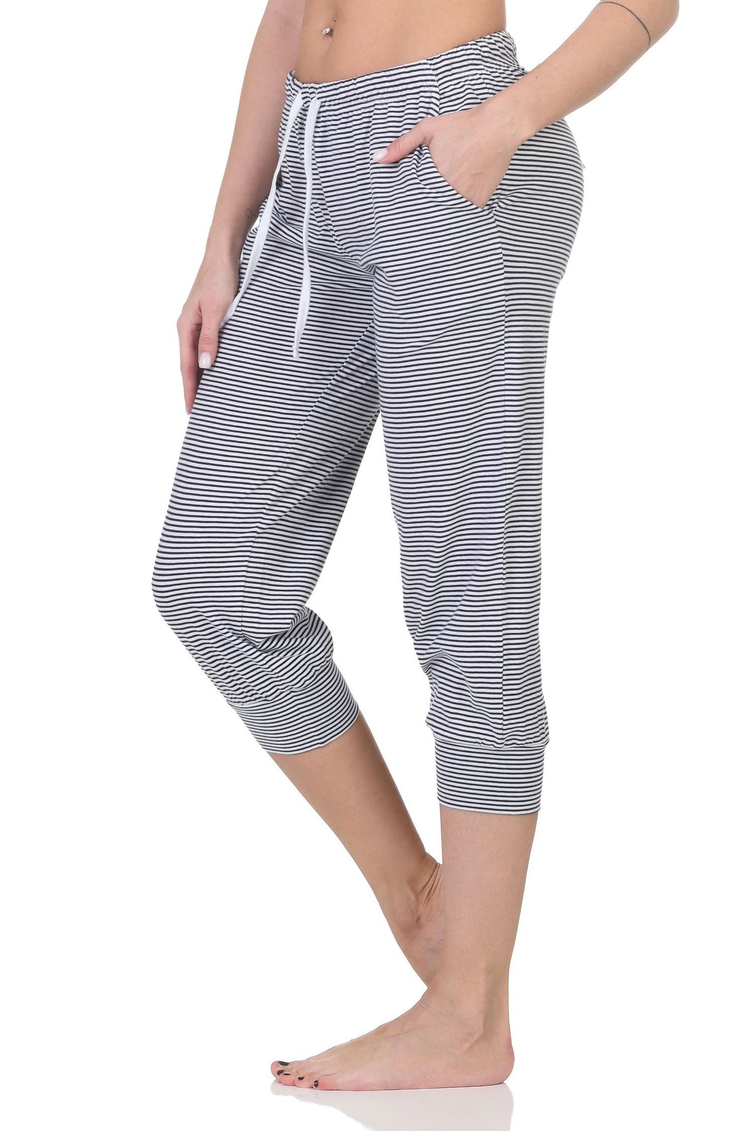 Normann Relaxanzug Damen Schlafanzug Pyjama Capri-Hose 3/4-lang - perfekt zu kombinieren – Bild 2 von 5
