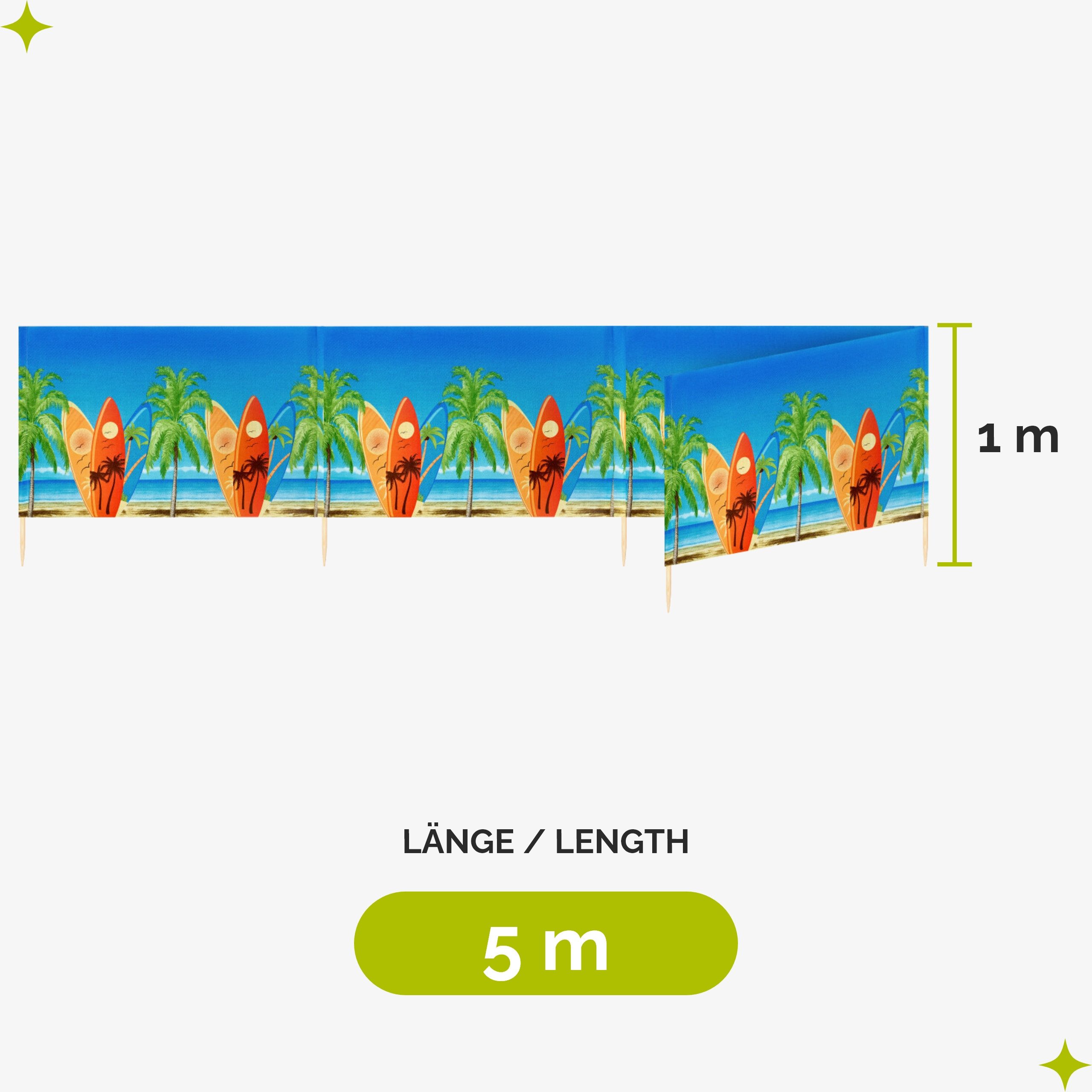 Garronda Windschutz Strand Sichtschutz 5m lang günstig online kaufen