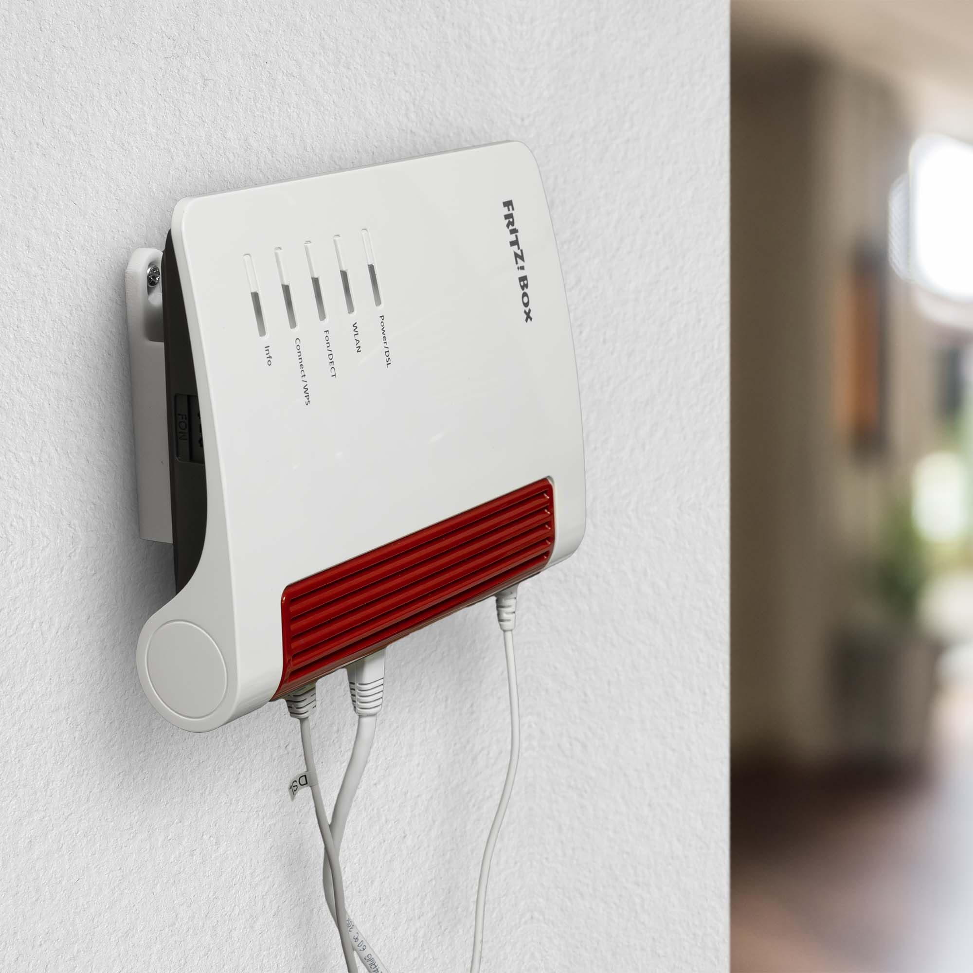 Mobilefox Wandhalterung Wandhalterung passend für FritzBox 7590 7530 7510 Router Halterung