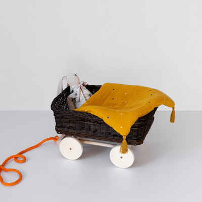 Platan Room Puppenwagen »Woody Weidenwagen Lauflernwagen aus Weide«, Weidenwagen Lauflernwagen aus Weide und Holz Puppenwagen