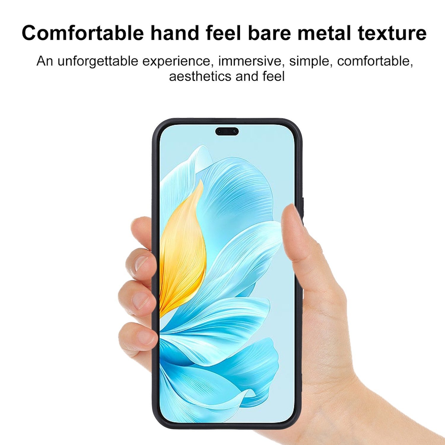 Wigento Handyhülle Für Honor 200 Lite Silikon TPU Schutz Hülle Cover Case dünn Schwarz
