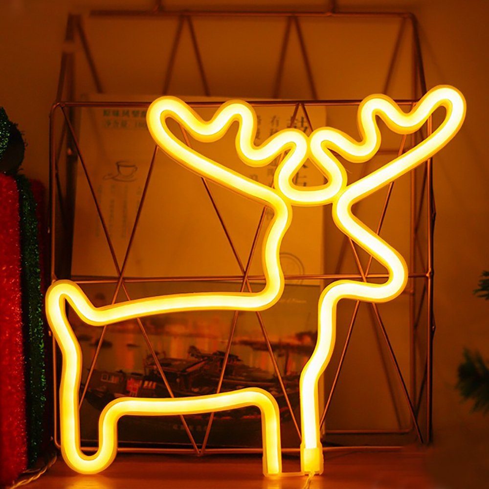LED-Wandleuchte, LED Neonlichter für Wanddekor Schlafzimmer Neonlicht Nachtlicht Oneid Warmweiß