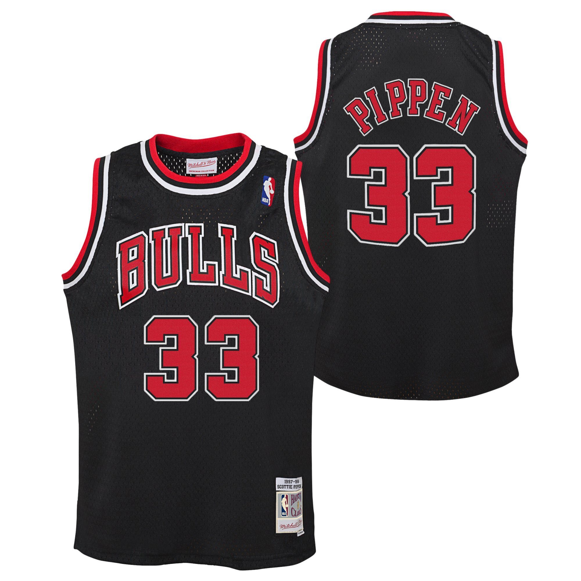 Mitchell & Scottie Print-Shirt Jersey Bulls Ness 9798 Chicago Swingman Pippen