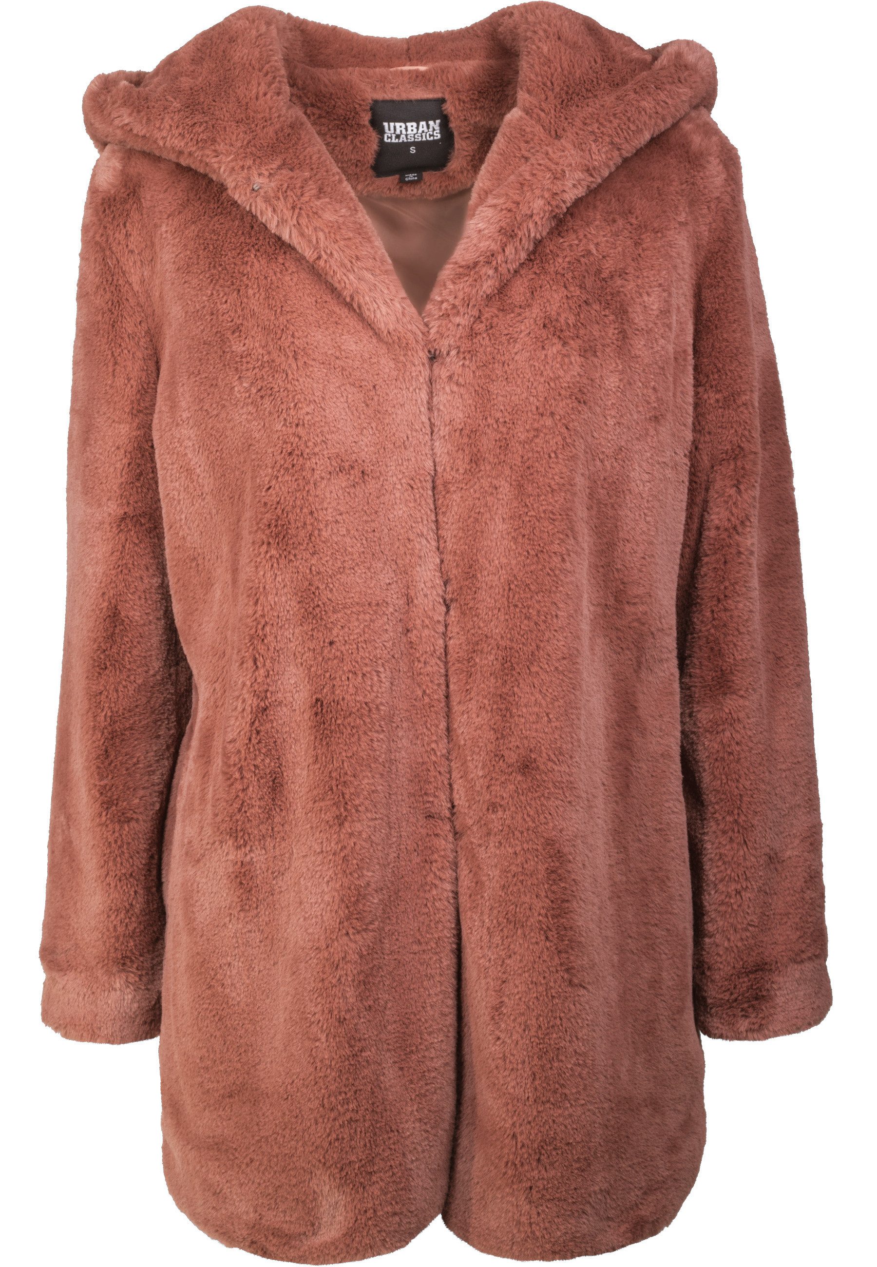 URBAN CLASSICS Parka Urban Classics Damen Ladies Hooded Teddy Coat (1-St)