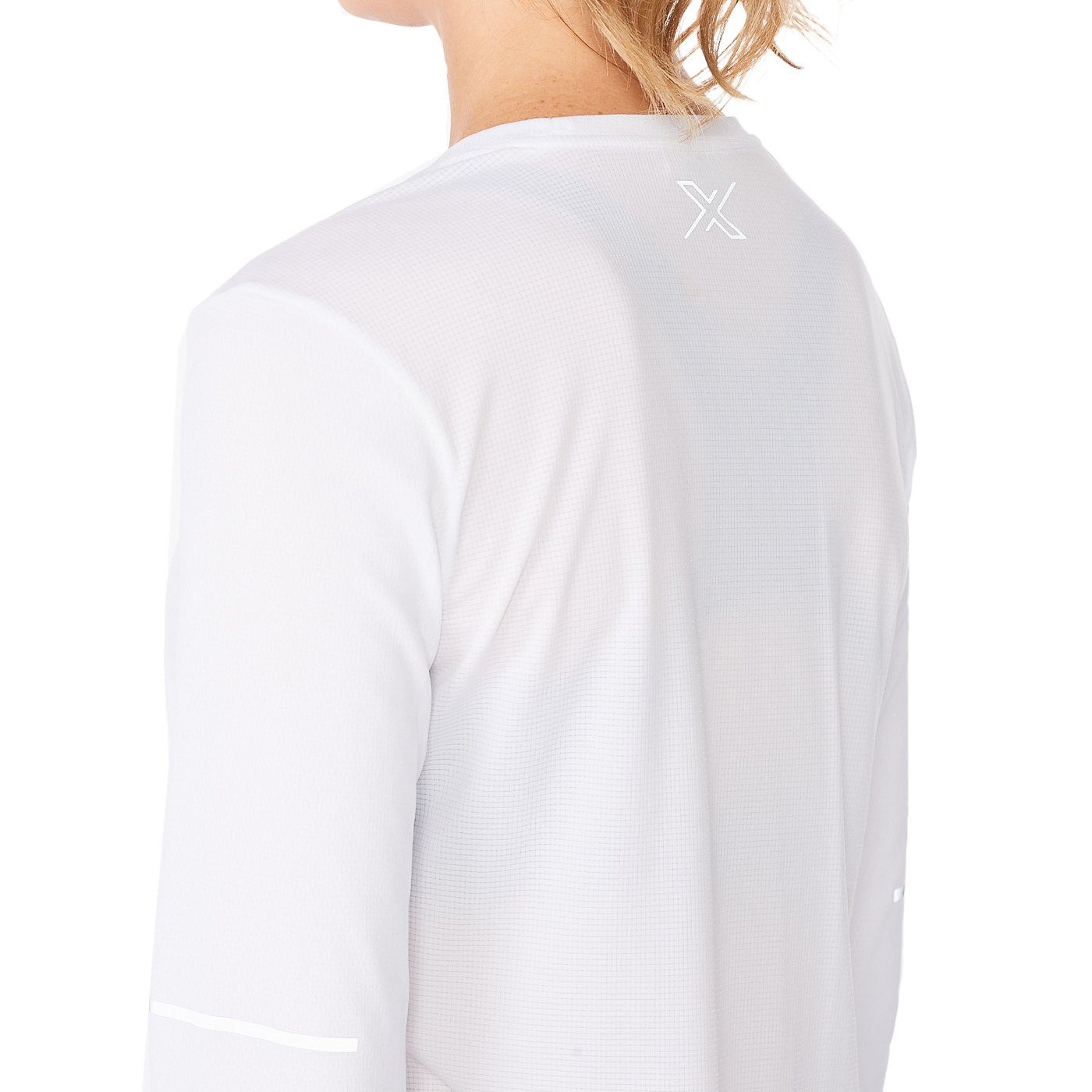 2xU Longsleeve Laufshirt Aero  X-VENT White/Silver Technologie / ultra Reflektierende Logos leicht Reflective 