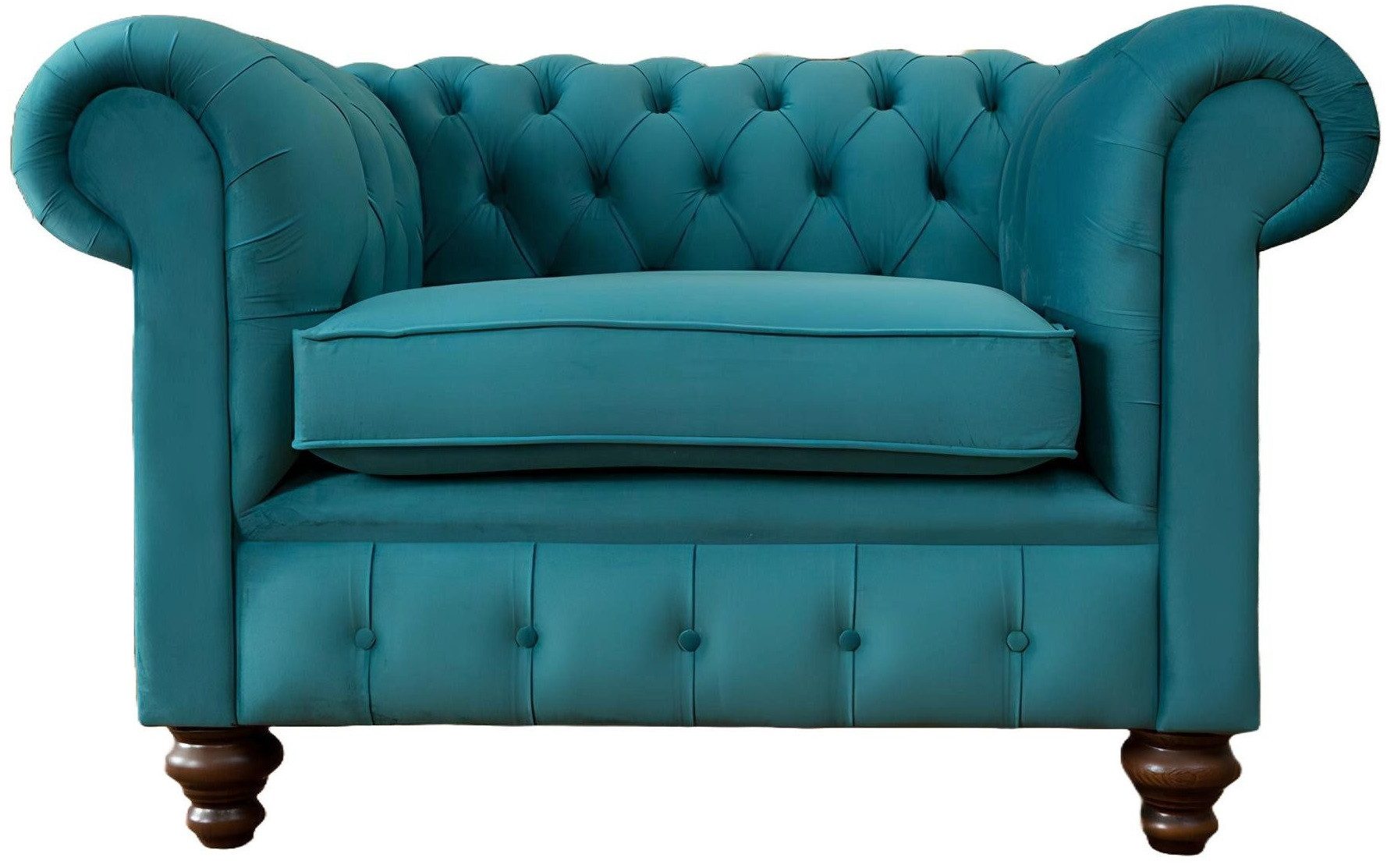 Xlmoebel Кресла Chesterfield Einzel-Sessel Chesterfield aus Stoff - Новинки Polstermöbel-Sofa (Sessel), Hergestellt in Europa